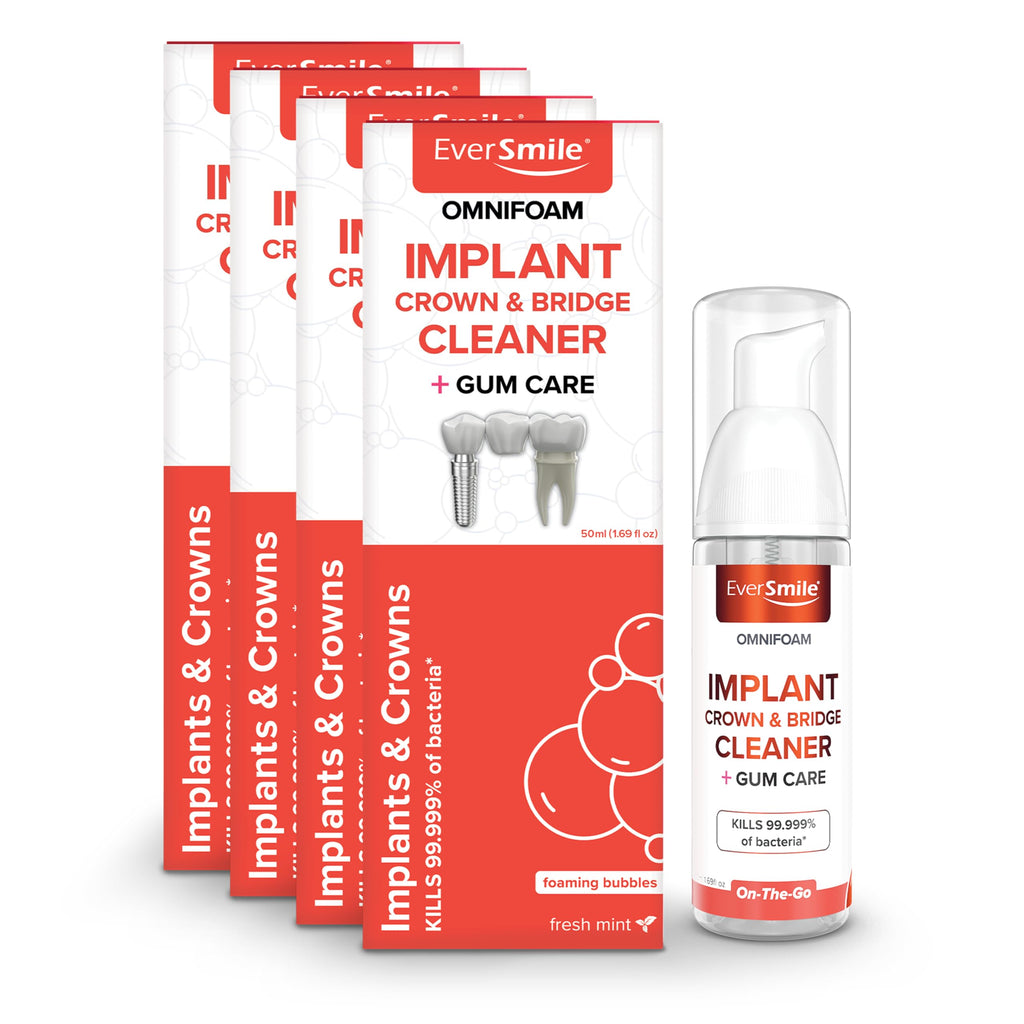 Eversmile OmniFoam Dental Cleaner – Cleaning Foam for Implants, Crowns, and Bridges – Pack of 1, 50ml Bottle