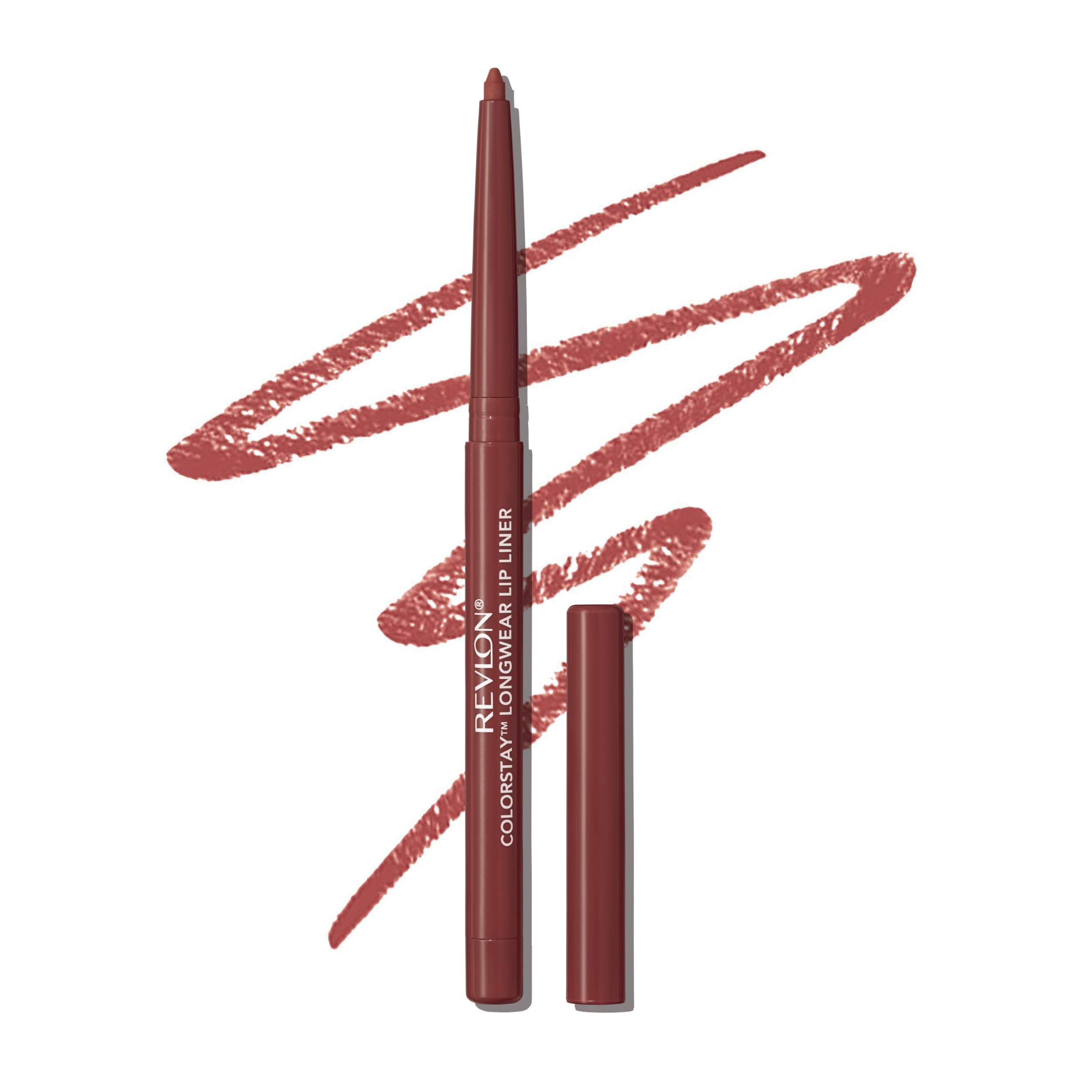Revlon Colorstay Lip Liner Makeup with Built-in-Sharpener, Longwear Rich Colors, Smooth Application, 630 Nude, 0.01 oz