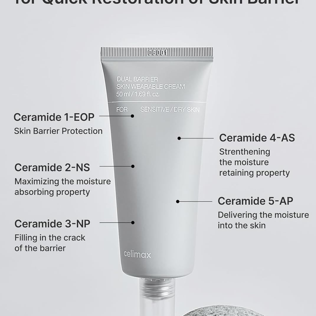 celimax The Vita Retinal Booster + Dual Barrier Creamy Toner + Dual Barrier Skin Wearable Cream
