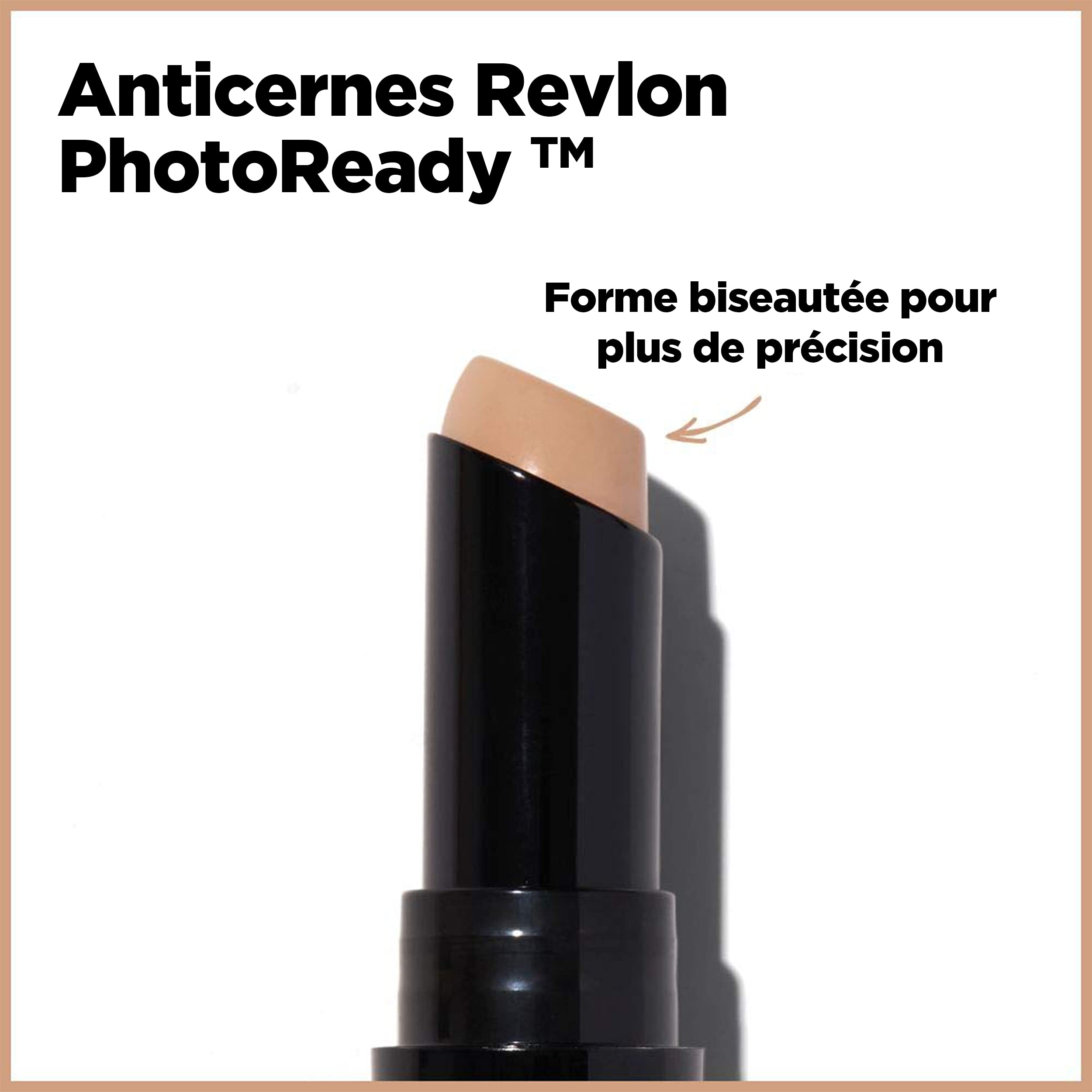 Revlon Concealer Stick, PhotoReady Face Makeup for All Skin Types, Longwear Medium- Full Coverage with Creamy Finish, Lightweight Formula, 003 Light Medium, 0.11 Oz