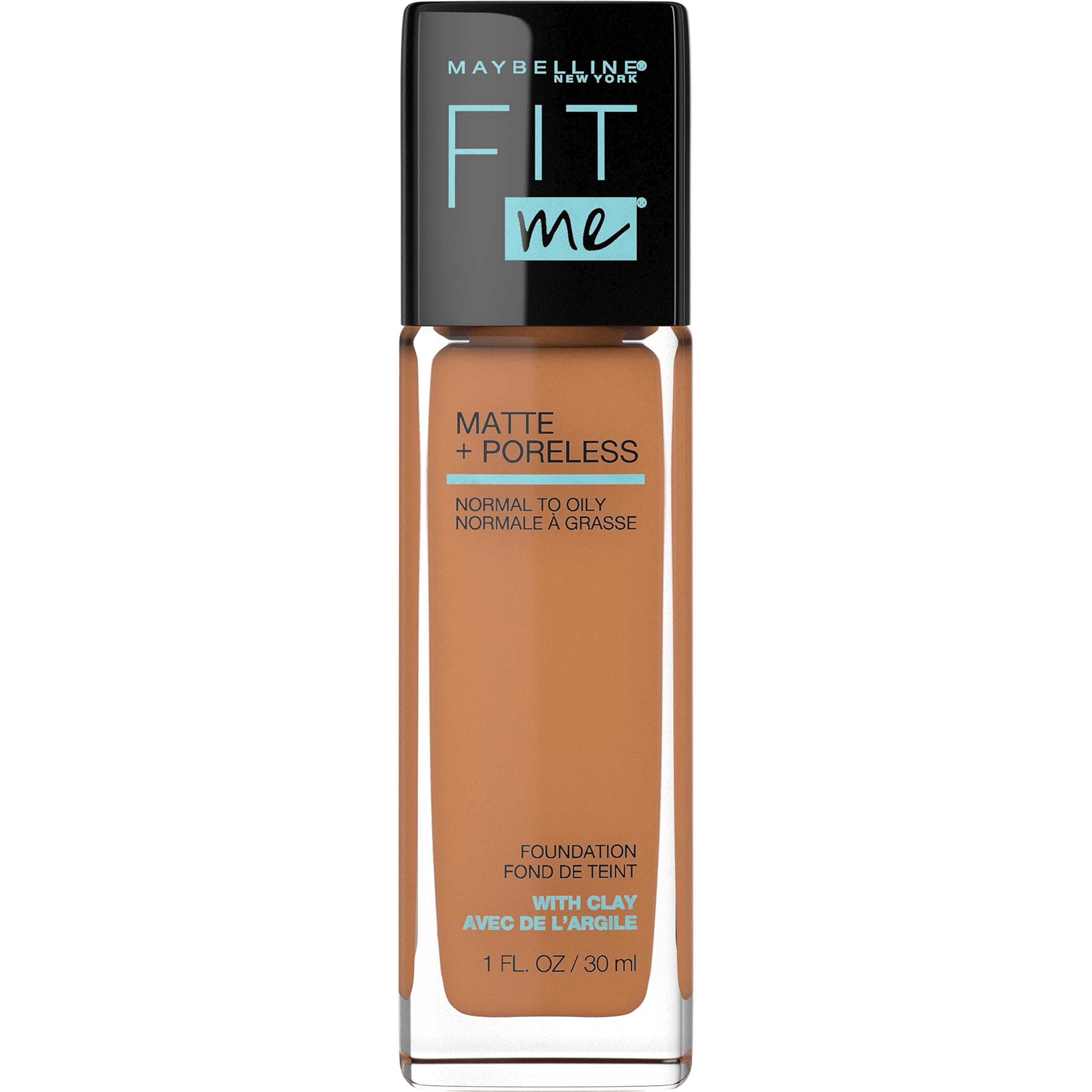 Maybelline Fit Me Matte + Poreless Liquid Oil-Free Foundation Makeup, Natural Ivory, 1 Count (Packaging May Vary)