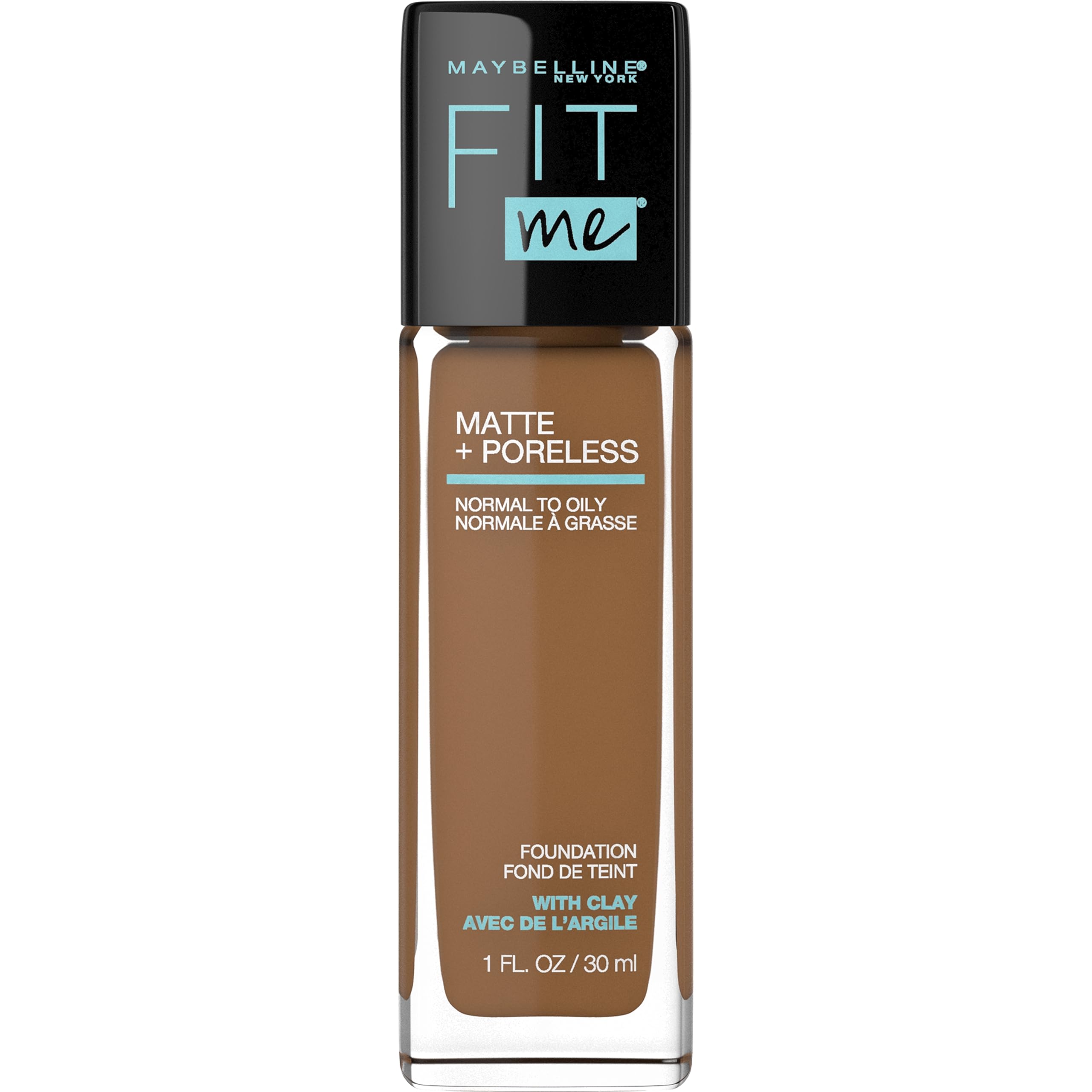 Maybelline Fit Me Matte + Poreless Liquid Oil-Free Foundation Makeup, Natural Ivory, 1 Count (Packaging May Vary)