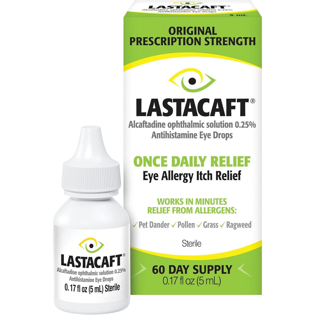 Lastacaft Once Daily Eye Allergy Itch Relief Drops, 0.17 fl oz (5 mL), 1 Count