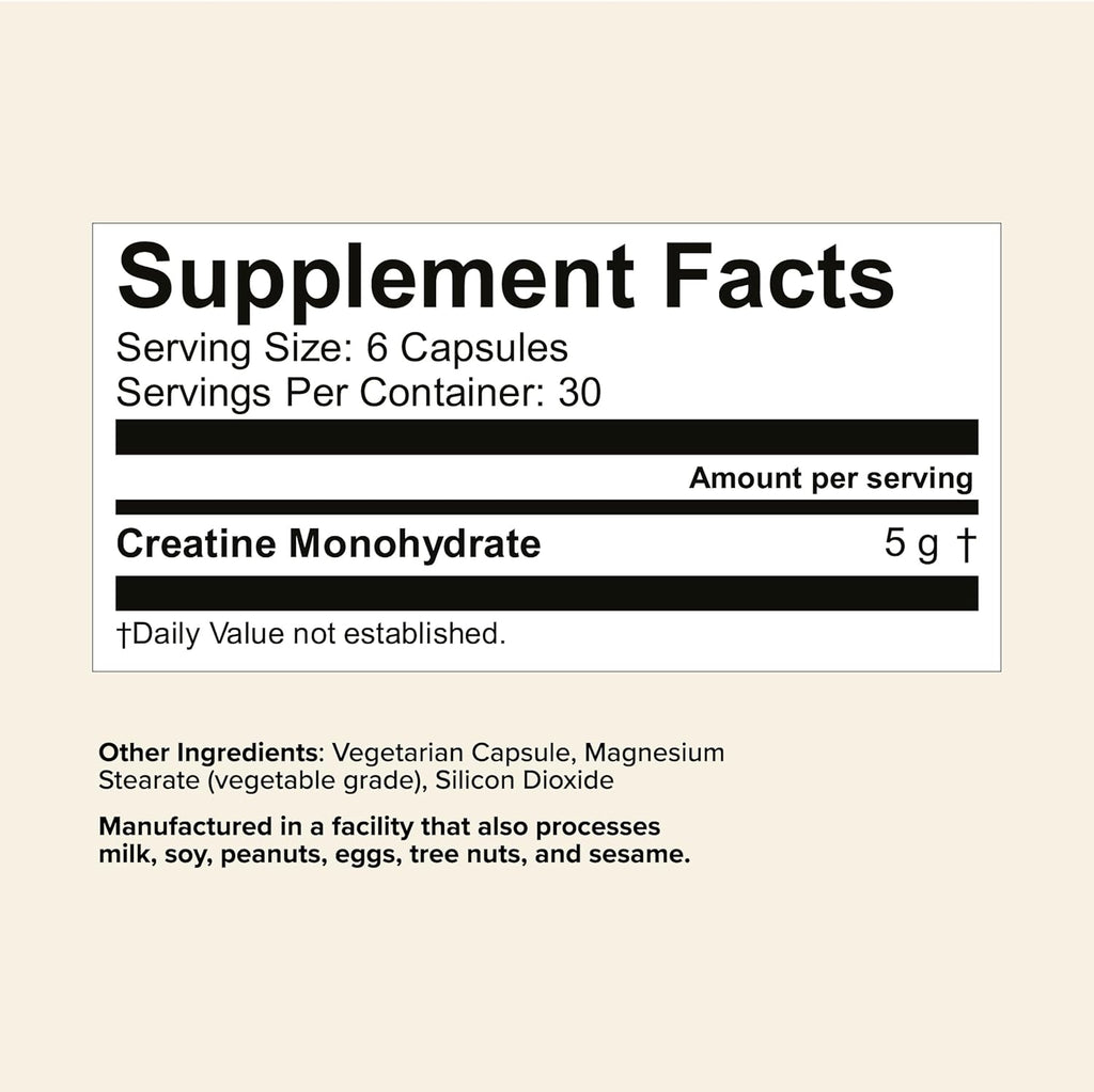 Great Lakes Wellness Creatine Monohydrate Capsules, 180 Count (30 Day Supply), 5000mg Pure Creatine per Serving, Build Lean Muscle, Strength & Recovery, Capsule Alternative to Creatine Powder
