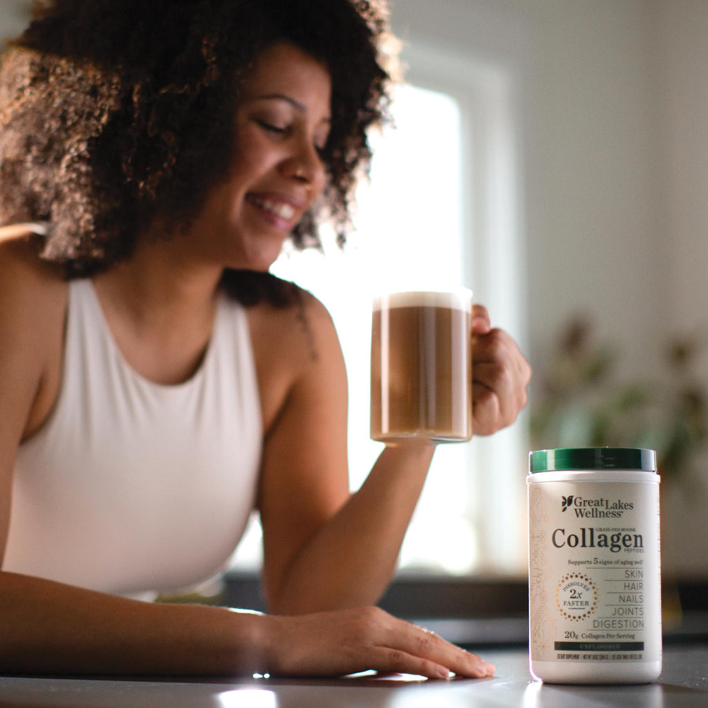 Great Lakes Wellness Collagen Peptides Powder for Skin, Hair, Nails, Joints & Digestion - Unflavored - 22 Servings (Pack of 1)