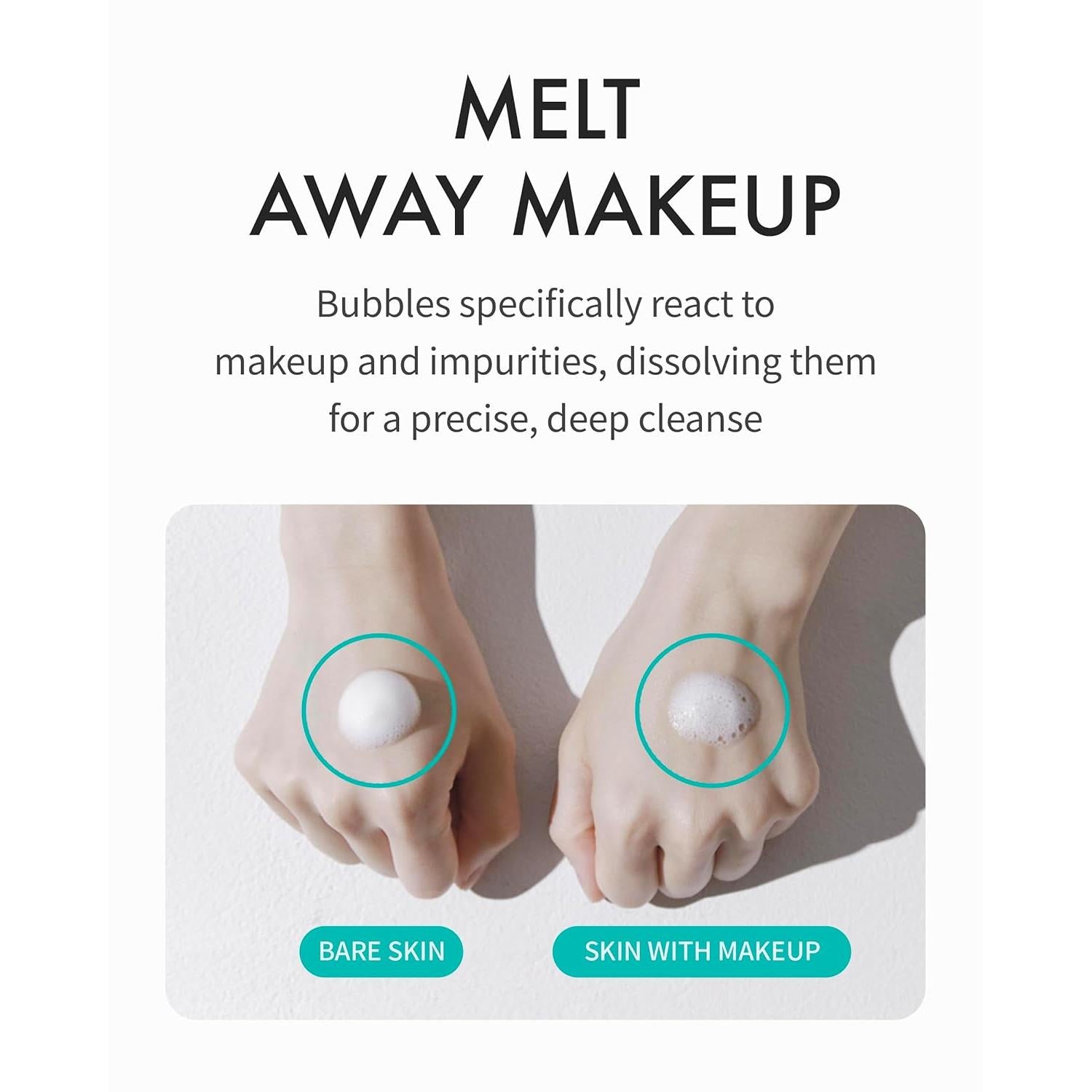 REJURAN® Moisture Bubble Cleansing Water, c-PDRN® - Facial Foaming Cleanser with PDRx, pH-Balanced and Hydrating, Micellar Water for Makeup Removal, Korean Skin Care (5.07 fl oz)