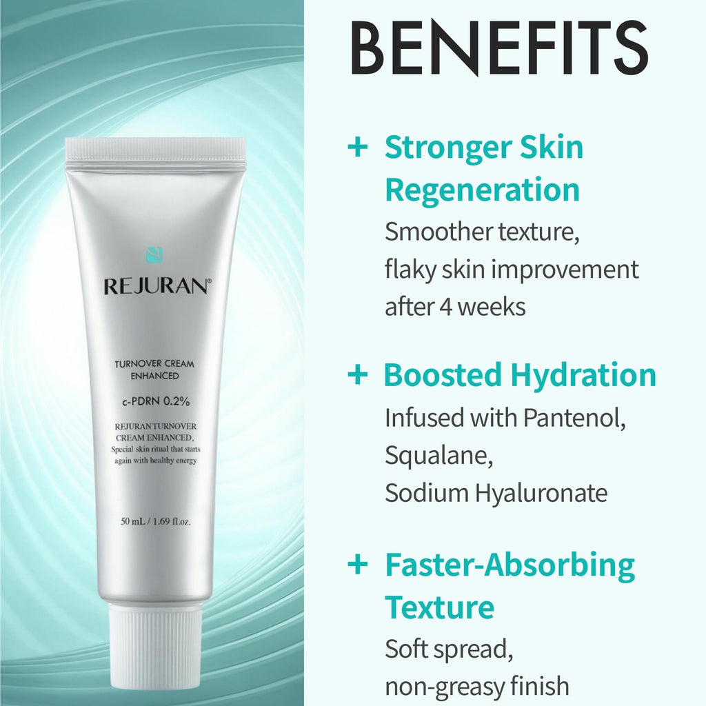 REJURAN® Active Cream Enhanced, DOT™ c-PDRN® – Deep Rejuvenation Salmon DNA PDRN Face Moisturizer for Collagen Boosting, Skin Elasticity, Firming, and Lifting. Korean Skincare. (1.69 fl oz)