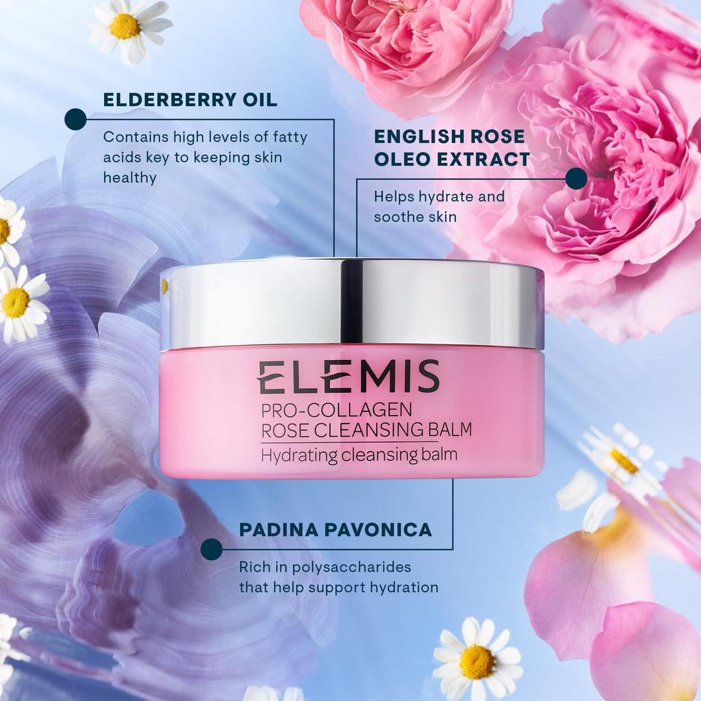 ELEMIS Pro-Collagen Cleansing Balm Makeup Remover, Hydrating Facial Cleanser, Oil Cleanser, Oil Makeup Remover, Deep Cleanse
