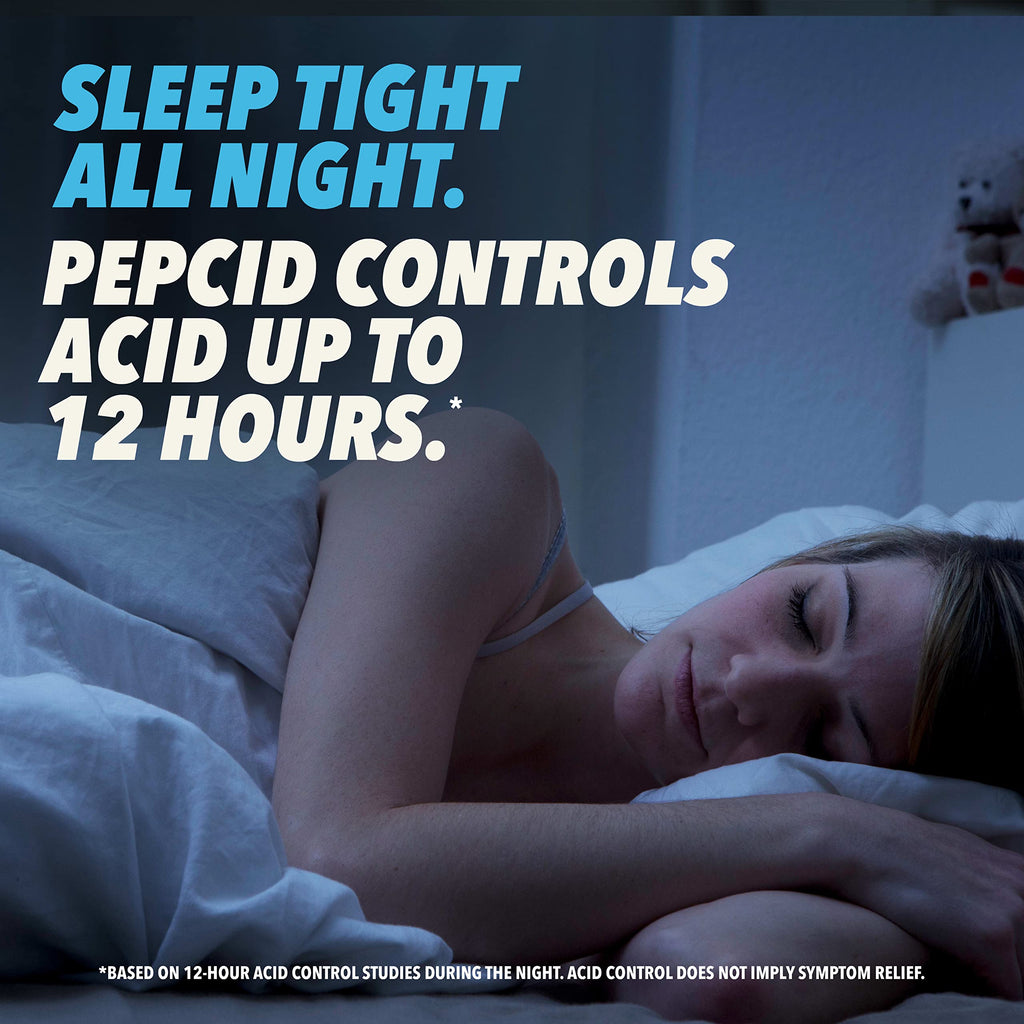 Pepcid AC Maximum Strength Heartburn Relief Tablets, OTC Medicine Prevents & Relieves Heartburn & Acid Reflux Due to Acid Indigestion, 20mg Famotidine Acid Reducer, Fast-Acting, 50 ct