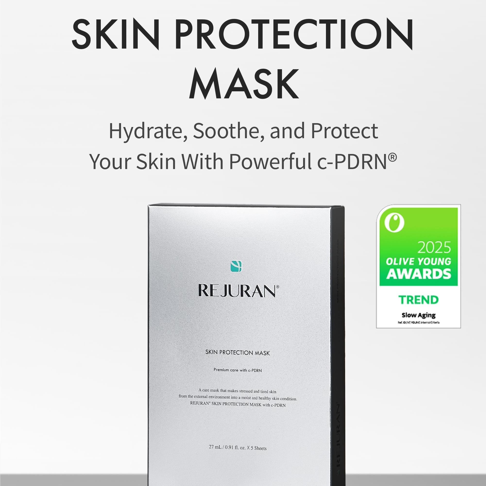 REJURAN® Turnover Mask, c-PDRN® (5ea) – Original Salmon DNA for Firming, Hydration, Repairing & Revitalizing. Achieve Youthful, Radiant Skin. Korean Skincare. Ultra Microfiber Sheet Mask
