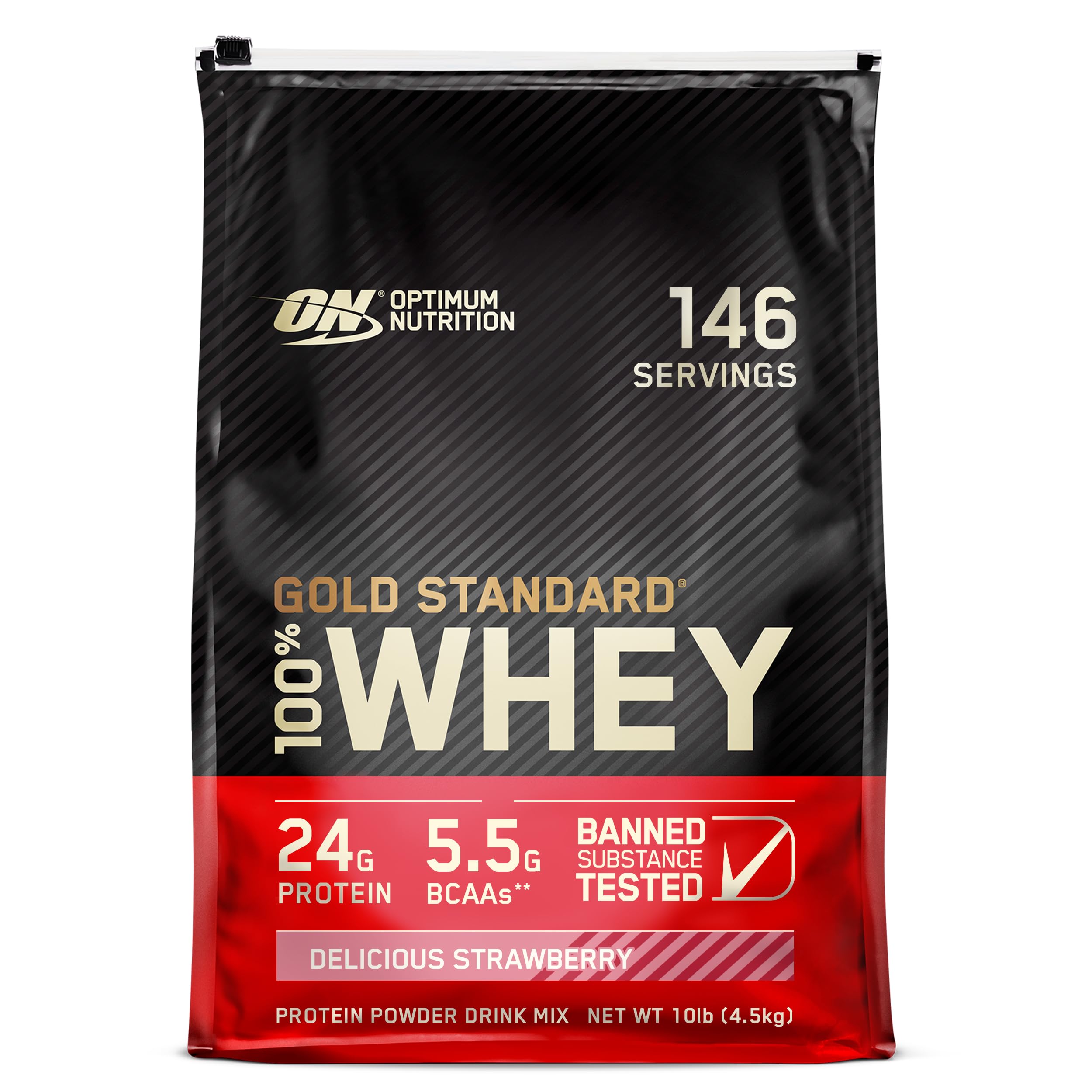 Optimum Nutrition Gold Standard 100% Whey Protein Powder, Vanilla Ice Cream, 2 Pound (Packaging May Vary)