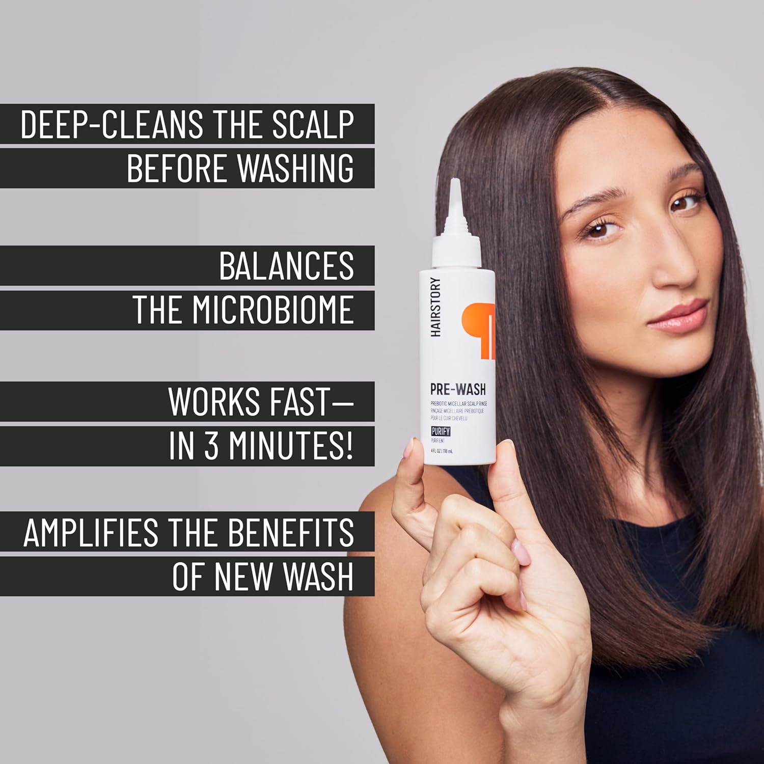 Hairstory Healthiest Hair Method, New Wash Original with Pre-Wash, Primer & Scalp Brush, Deep Cleans, Conditions & Moisturizes, Hair Routine for All Hair Types