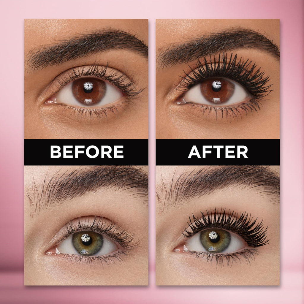 L'Oreal Paris Voluminous Makeup Lash Paradise Mascara, Voluptuous Volume, Intense Length, Feathery Soft Full Lashes, No Flaking, No Smudging, No Clumping, Blackest Black, 0.28 Fl Oz (Pack of 1)