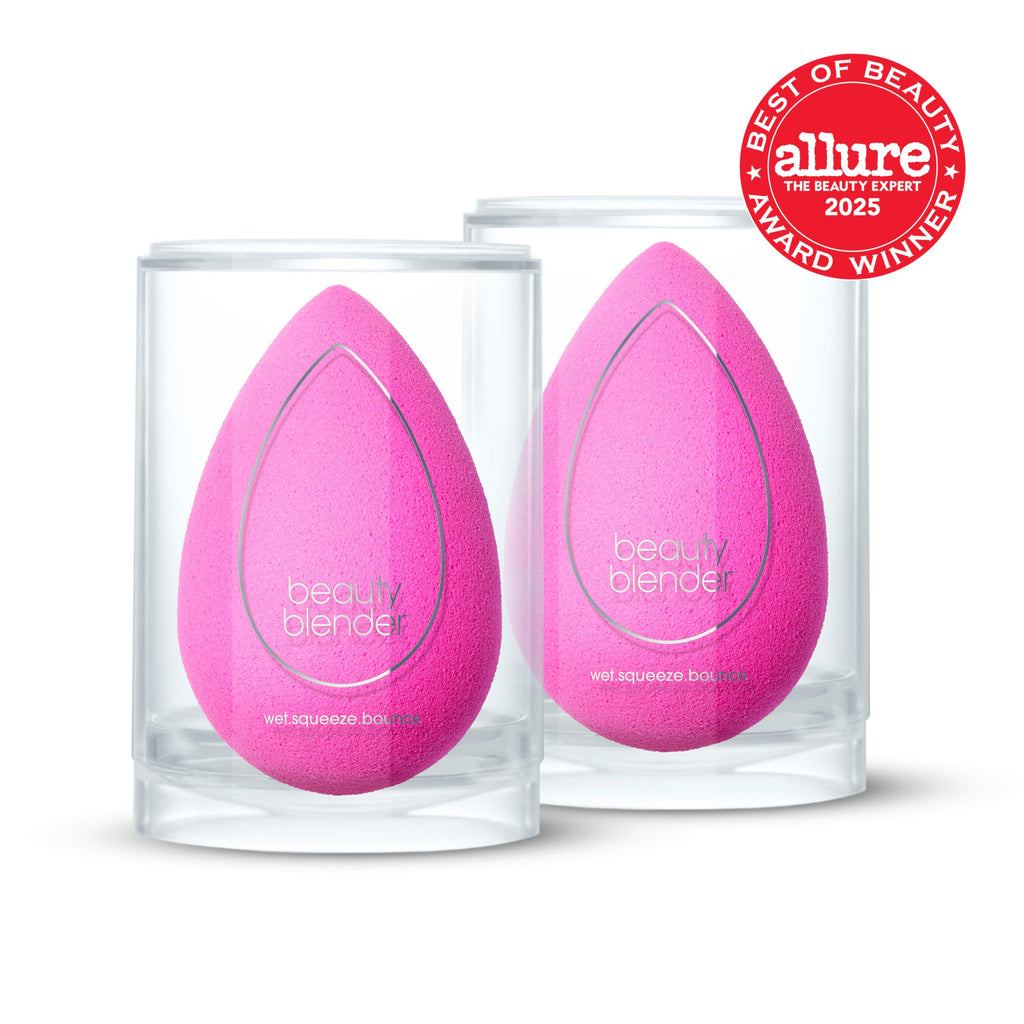 Beautyblender® | Original Pink Beauty Blender 2-Piece Bundle for Blending Foundations, Powders, and Creams, Super-Soft Foam for Streak-Free Application, Made in the USA, Reusable, Washable