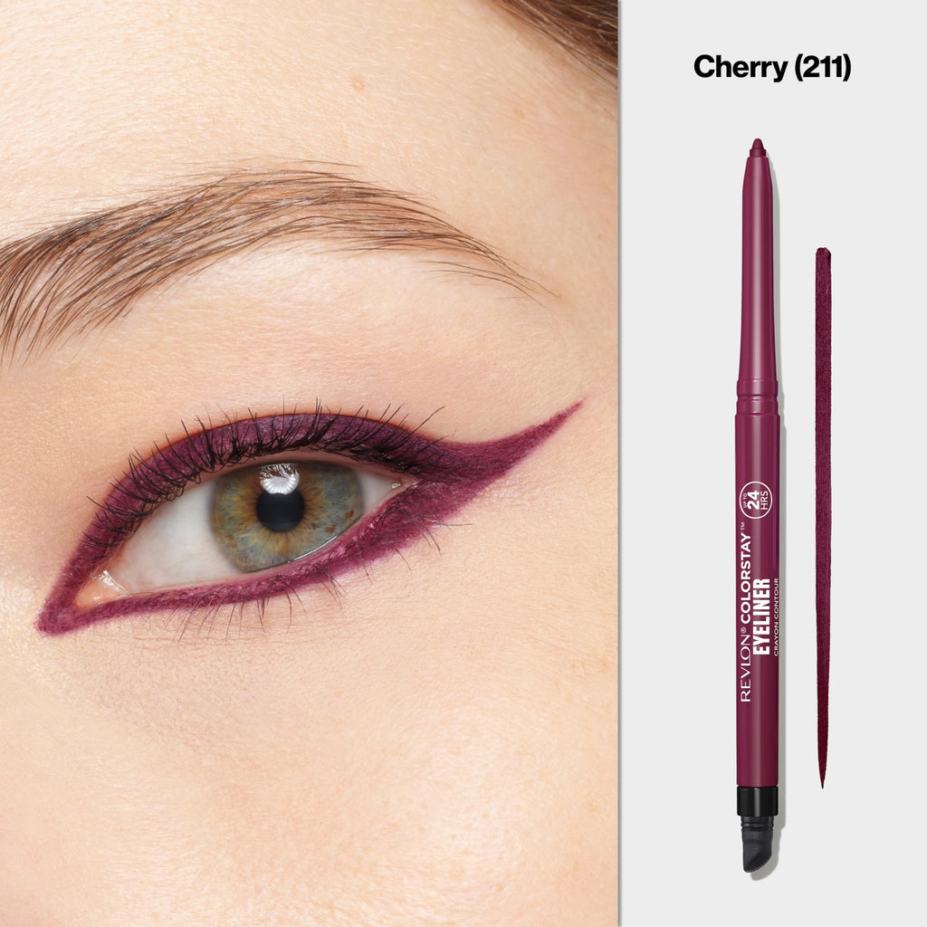 Revlon ColorStay Pencil Waterproof Eyeliner, Smudge-Proof, Eye Makeup with Built-In Sharpener, Stocking Stuffer for Women, 202 Black Brown, 0.01 oz