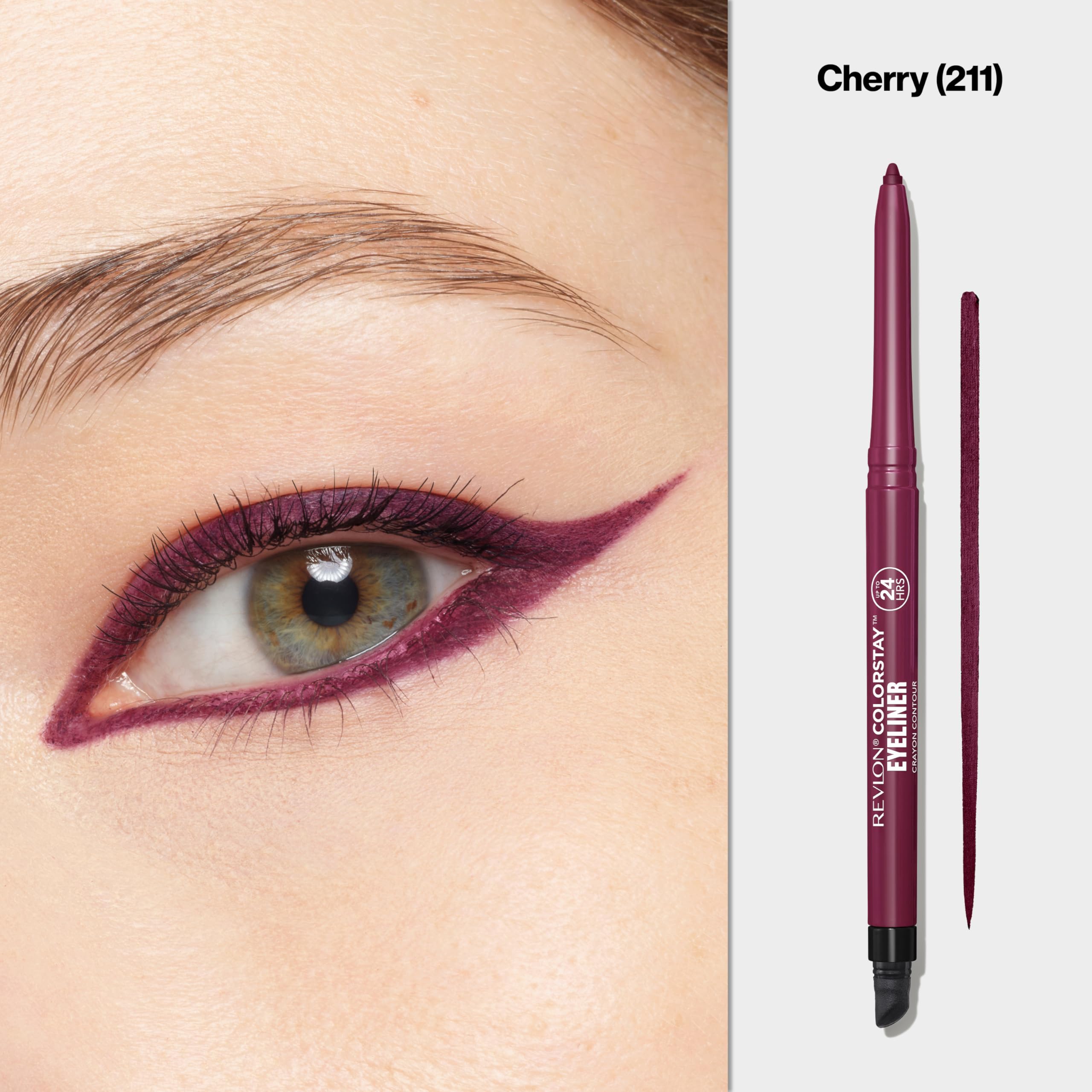 Revlon ColorStay Pencil Waterproof Eyeliner, Smudge-Proof, Eye Makeup with Built-In Sharpener, Stocking Stuffer for Women, 202 Black Brown, 0.01 oz