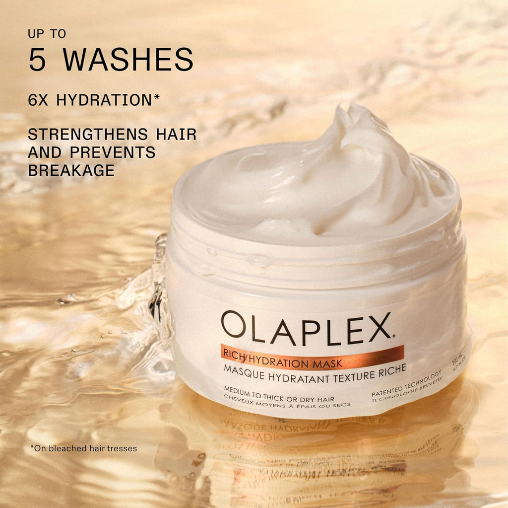 Olaplex Rich Hydration Mask: Cuticle Sealing Mask | Hydrate & Control Frizz | For Dry or Medium to Coarse Hair, 200 ml / 6.7 Fl. Oz.