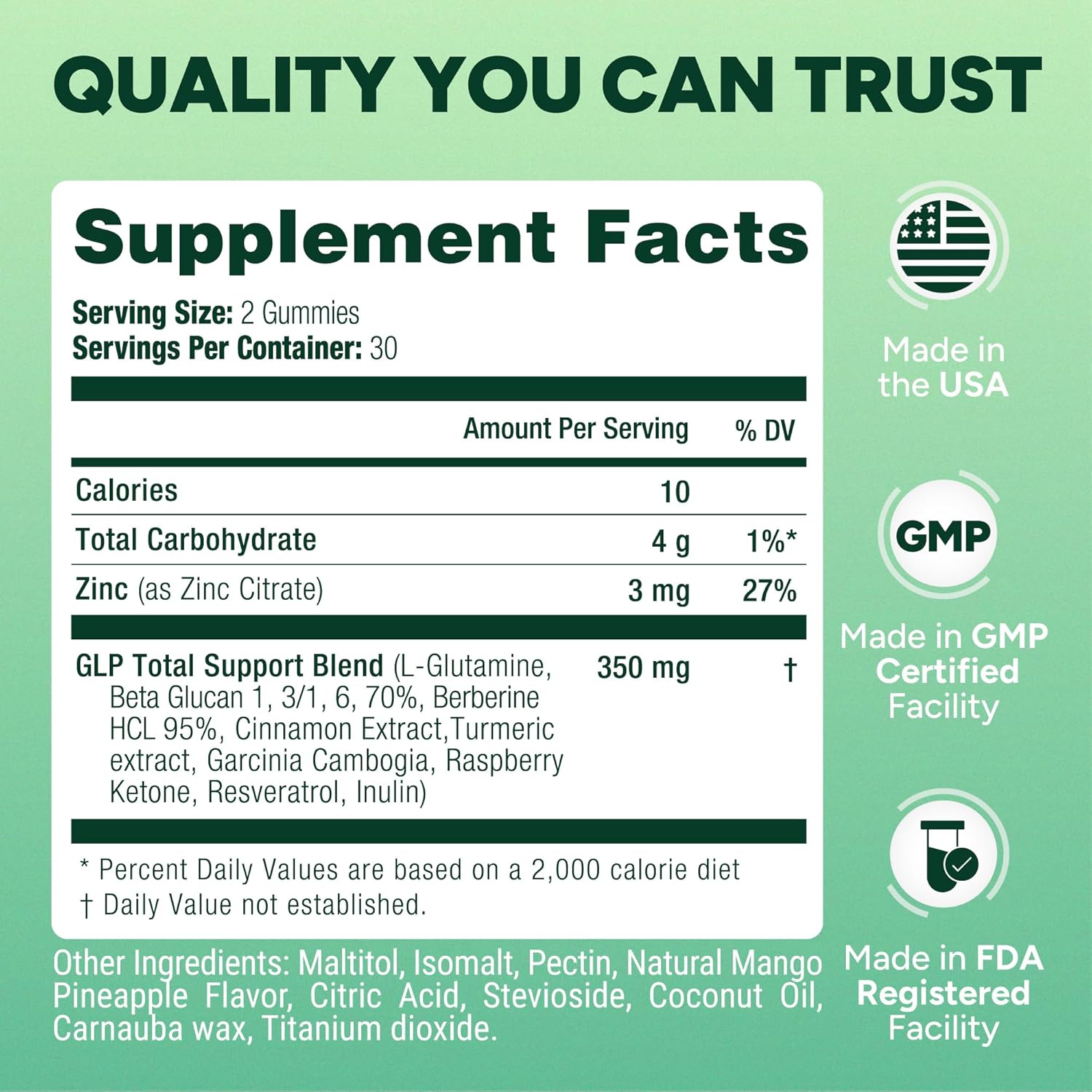 GLP-1 Support Gummies – Sugar-Free Appetite & Craving Control with Berberine, Cinnamon, Turmeric, Garcinia & Raspberry Ketones – Digestion, De-Bloating, Carb Blocker, Vegan, Keto