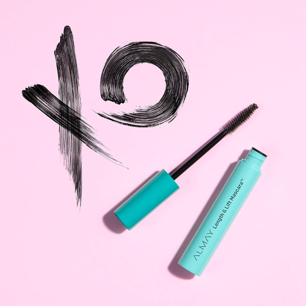 Almay Lengthening Mascara, Volume & Lift, Eye Makeup, Hypoallergenic and-Fragrance Free, 010 Blackest Black, 0.24 fl oz.