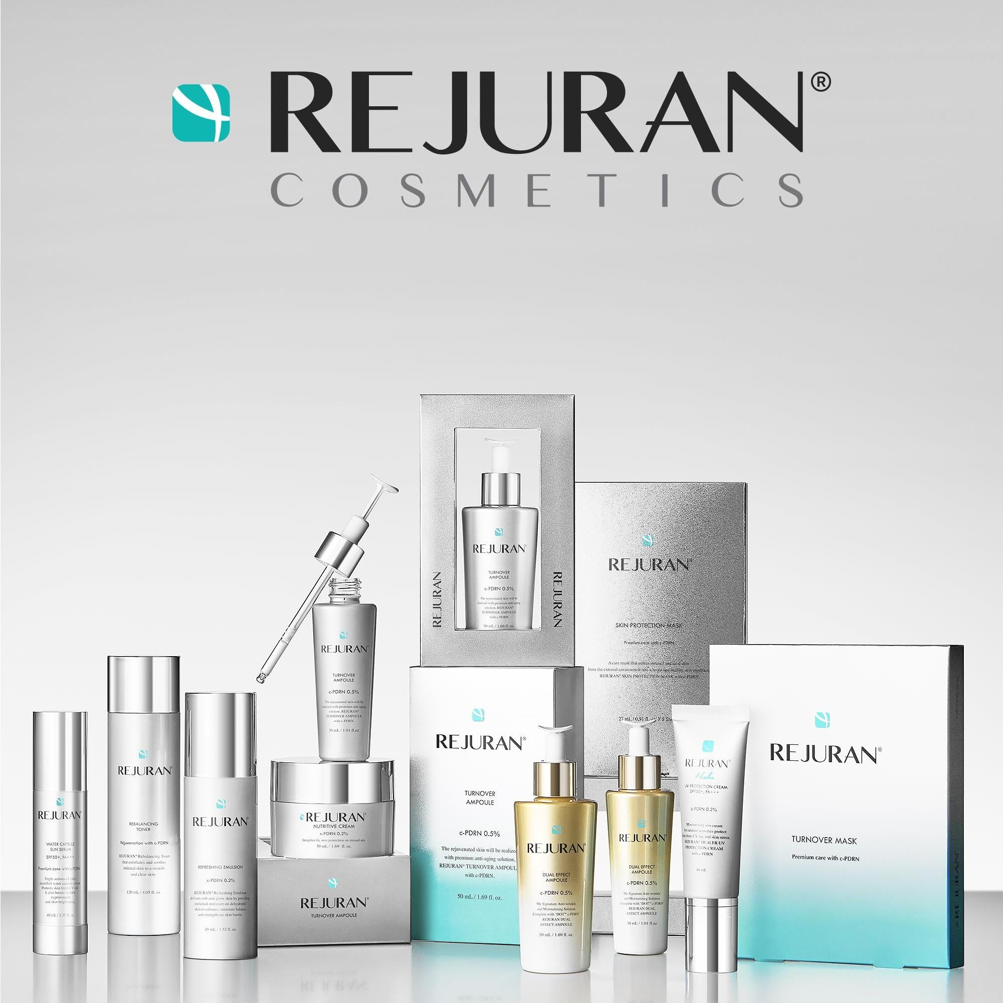 REJURAN® Turnover Mask, c-PDRN® (5ea) – Original Salmon DNA for Firming, Hydration, Repairing & Revitalizing. Achieve Youthful, Radiant Skin. Korean Skincare. Ultra Microfiber Sheet Mask