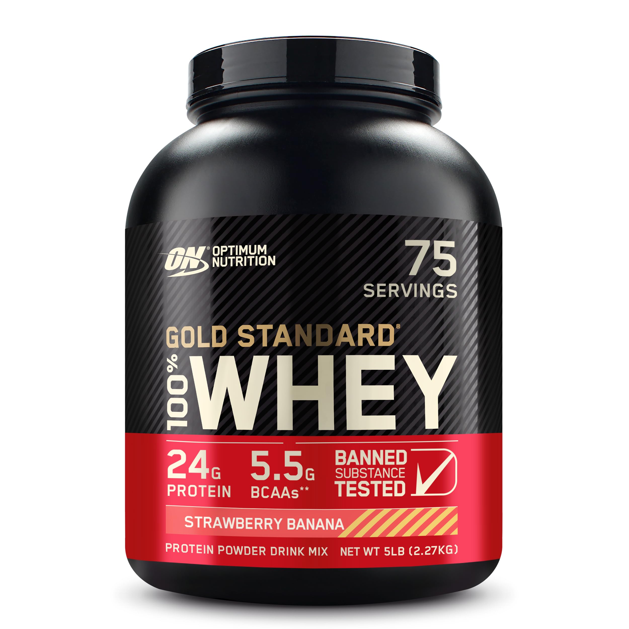 Optimum Nutrition Gold Standard 100% Whey Protein Powder, Vanilla Ice Cream, 2 Pound (Packaging May Vary)