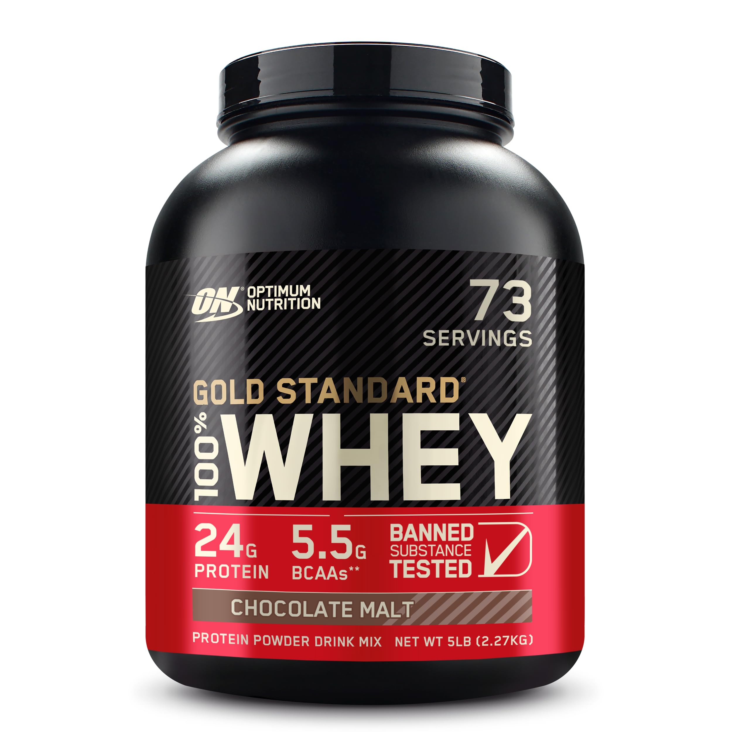 Optimum Nutrition Gold Standard 100% Whey Protein Powder, Vanilla Ice Cream, 2 Pound (Packaging May Vary)