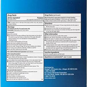 Kirkland Signature Hair Regrowth Treatment Extra Strength for Men 6-month supply (Minoxidil 5% Topical Solution)