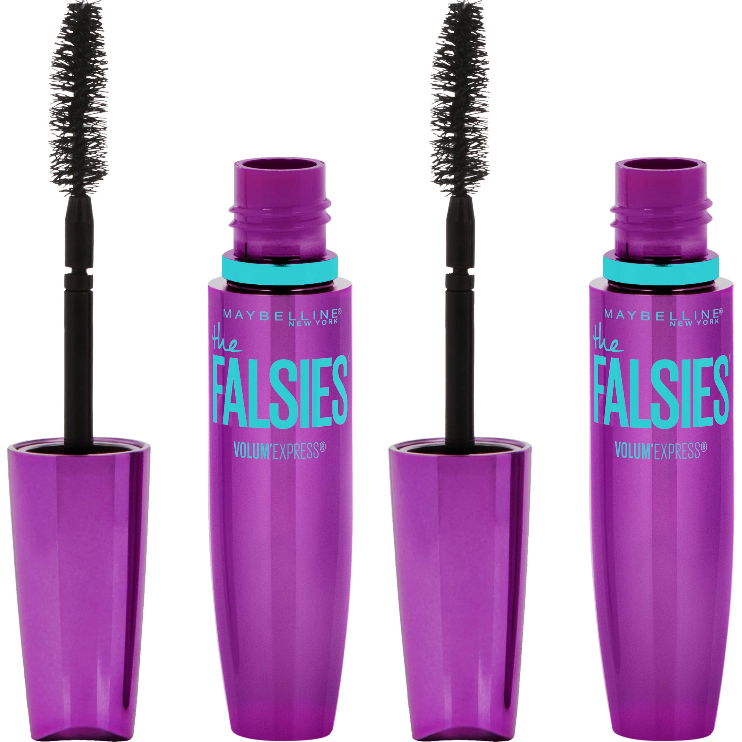 Maybelline Volum' Express The Falsies Washable Fiber Mascara, Volumizing and Separating Make Up Formula, Very Black, 1 Count