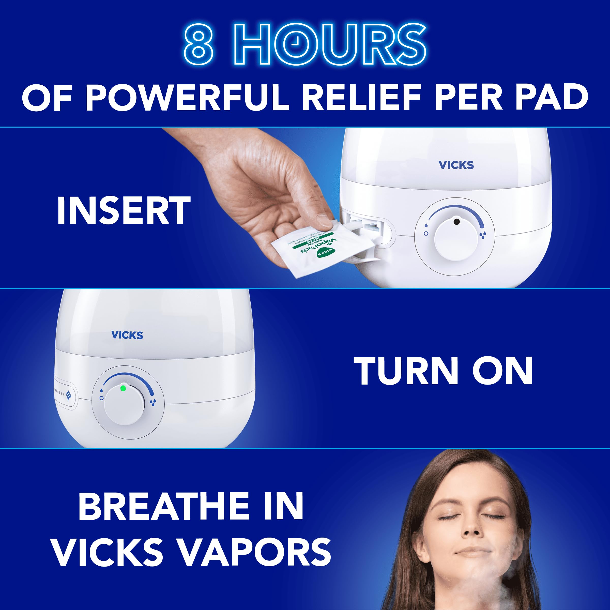 Vicks VapoPads Original Menthol Scent - Vapor Pads Refill for Vicks Humidifiers and Steam Inhalers, Scent Pads for Congestion and Cough Relief, 20-Pack, Box Color May Vary
