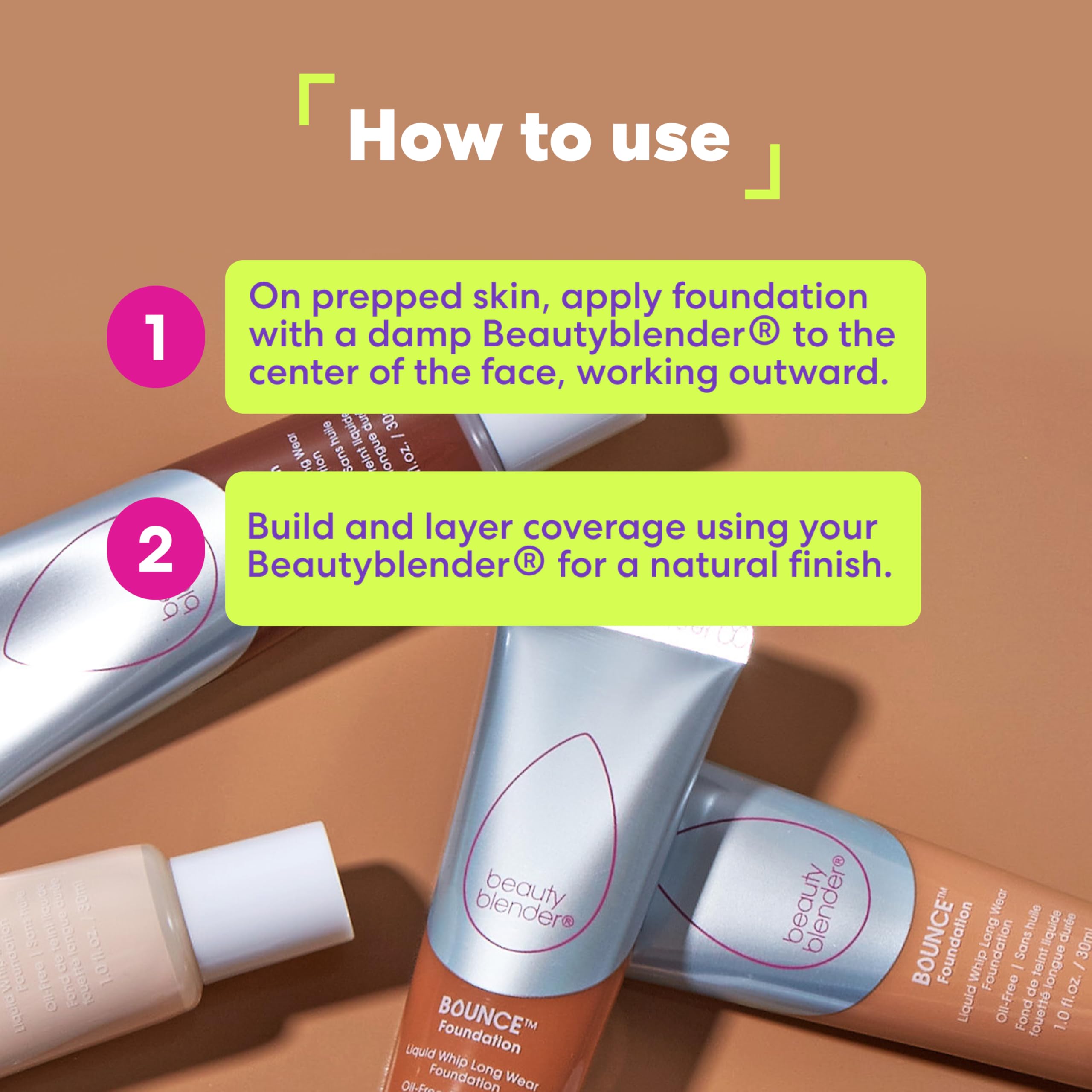 Beautyblender Bounce Liquid Whip Long Wear Foundation, Full Coverage Natural Matte Makeup Foundation, Oil Free 24 Hour Wear, 1.50 C Light Beige