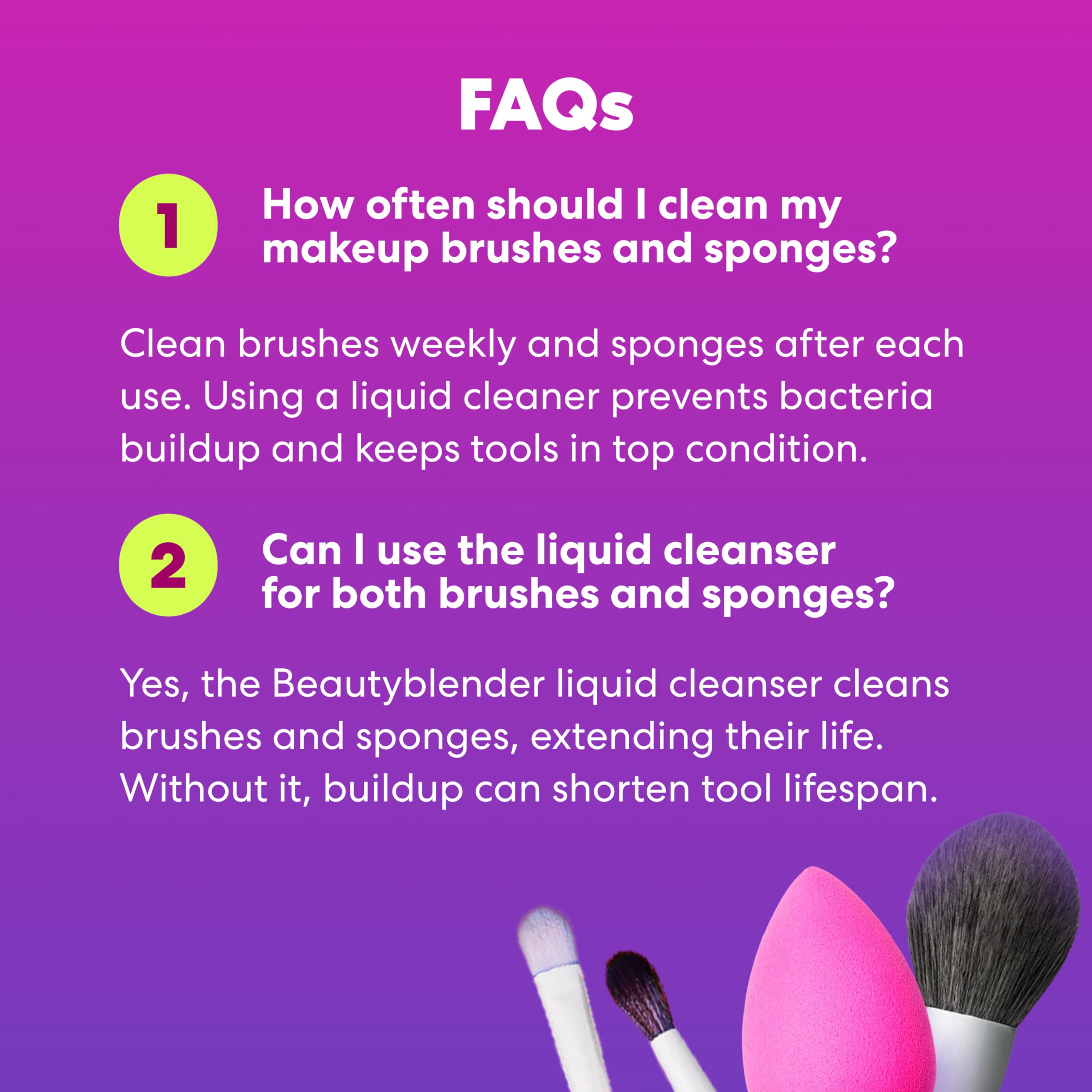 Beautyblender | Blendercleanser Tool Wash | Lavender Purifying Liquid Soap | Sponge, Brush, Makeup Tool Cleanser | Lavender-Scented, Vegan, Paraben & Sulfate-Free, 3 oz | Package May Vary