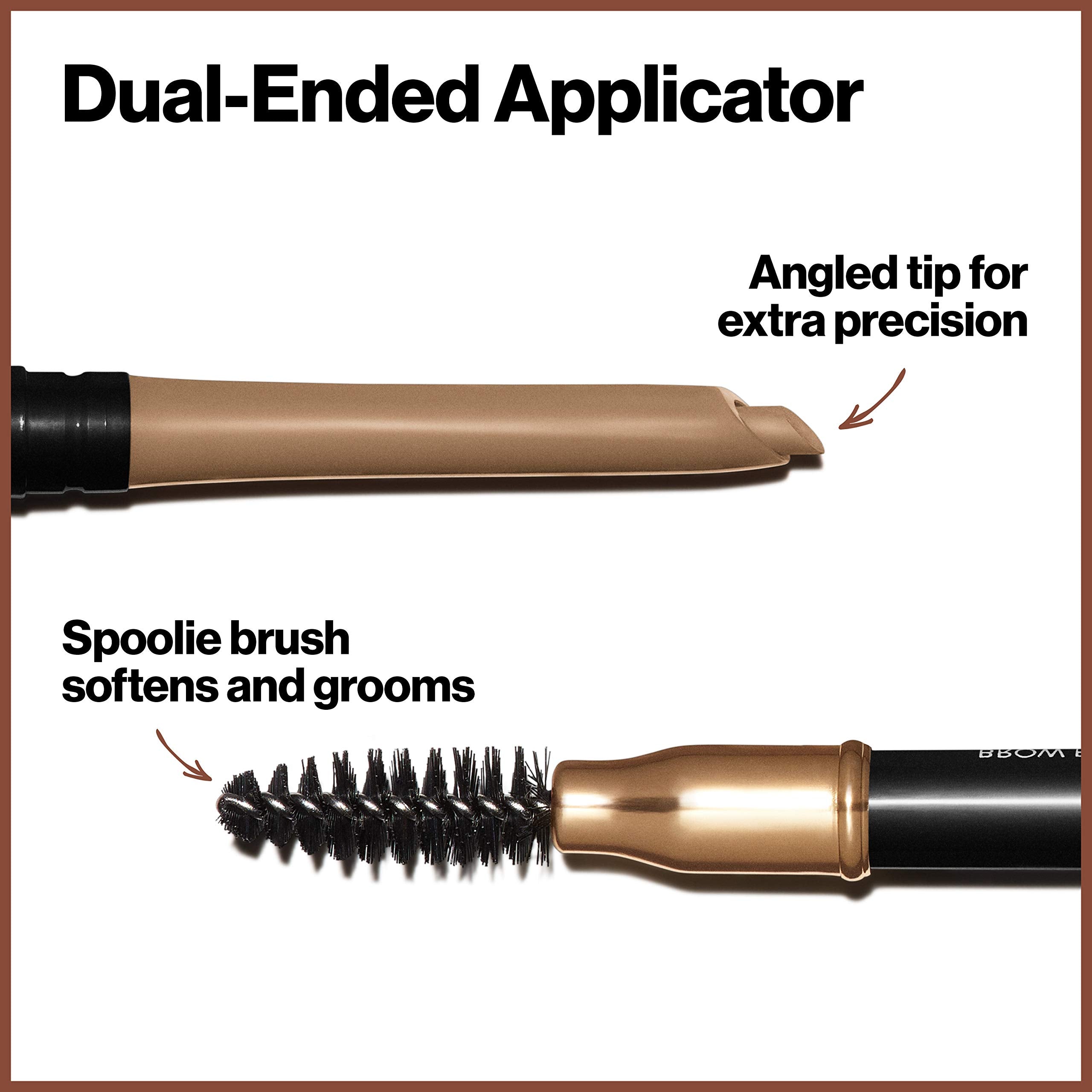 Revlon ColorStay Eyebrow Pencil with Spoolie Brush, Waterproof, Hair-Like Strokes, Stocking Stuffer for Her, 205 Blonde, 0.021 oz
