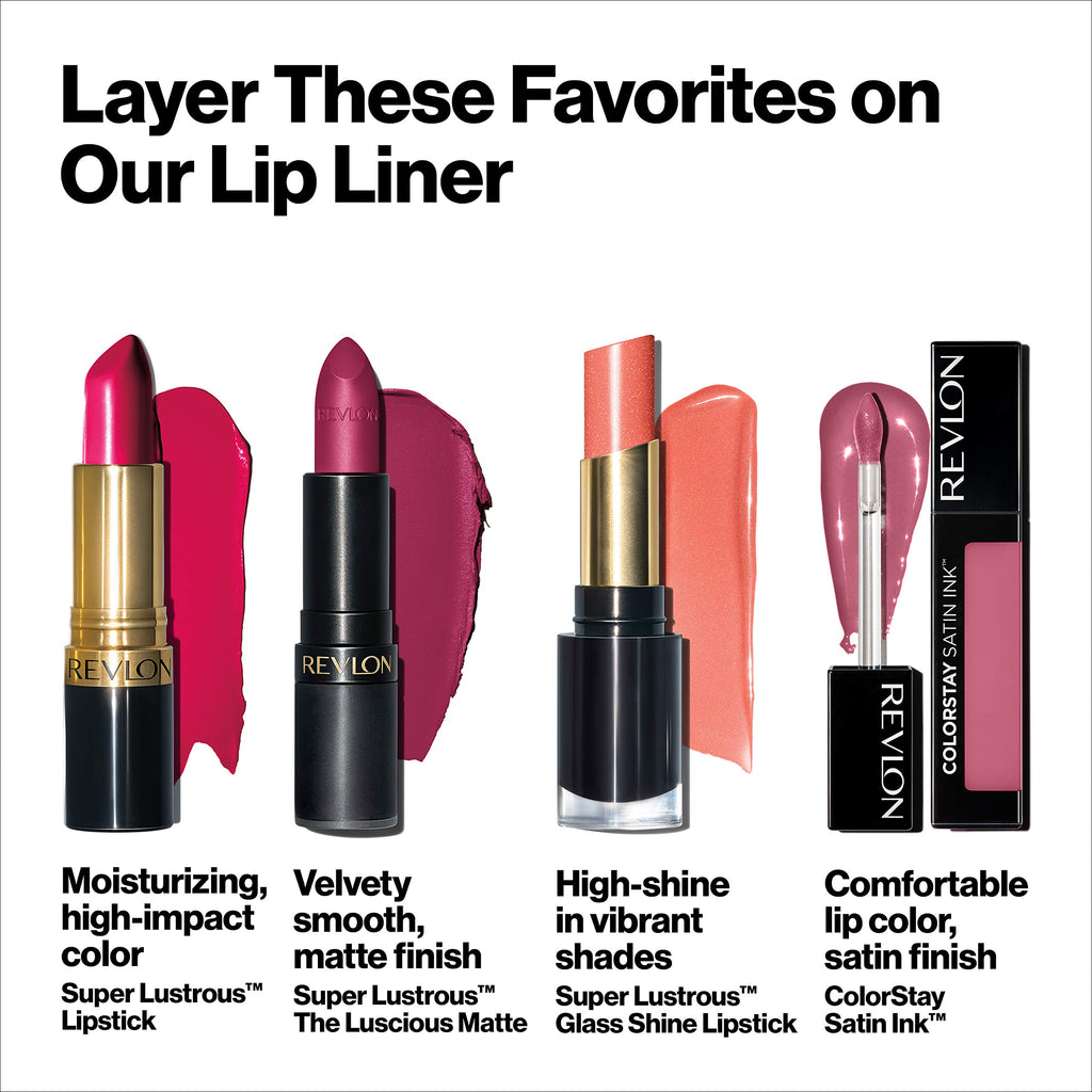 Revlon Colorstay Lip Liner Makeup with Built-in-Sharpener, Longwear Rich Colors, Smooth Application, 630 Nude, 0.01 oz