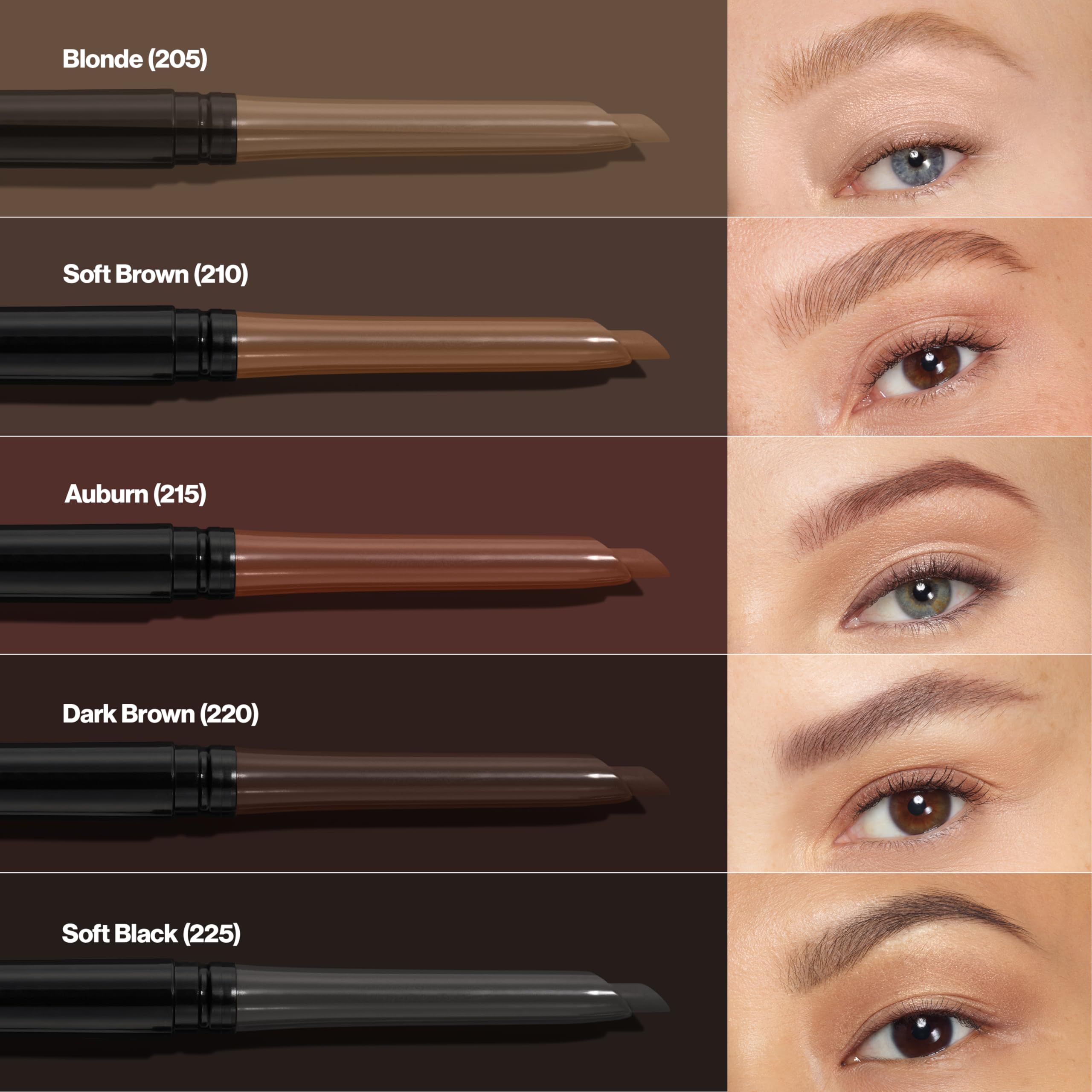 Revlon ColorStay Eyebrow Pencil with Spoolie Brush, Waterproof, Hair-Like Strokes, Stocking Stuffer for Her, 205 Blonde, 0.021 oz