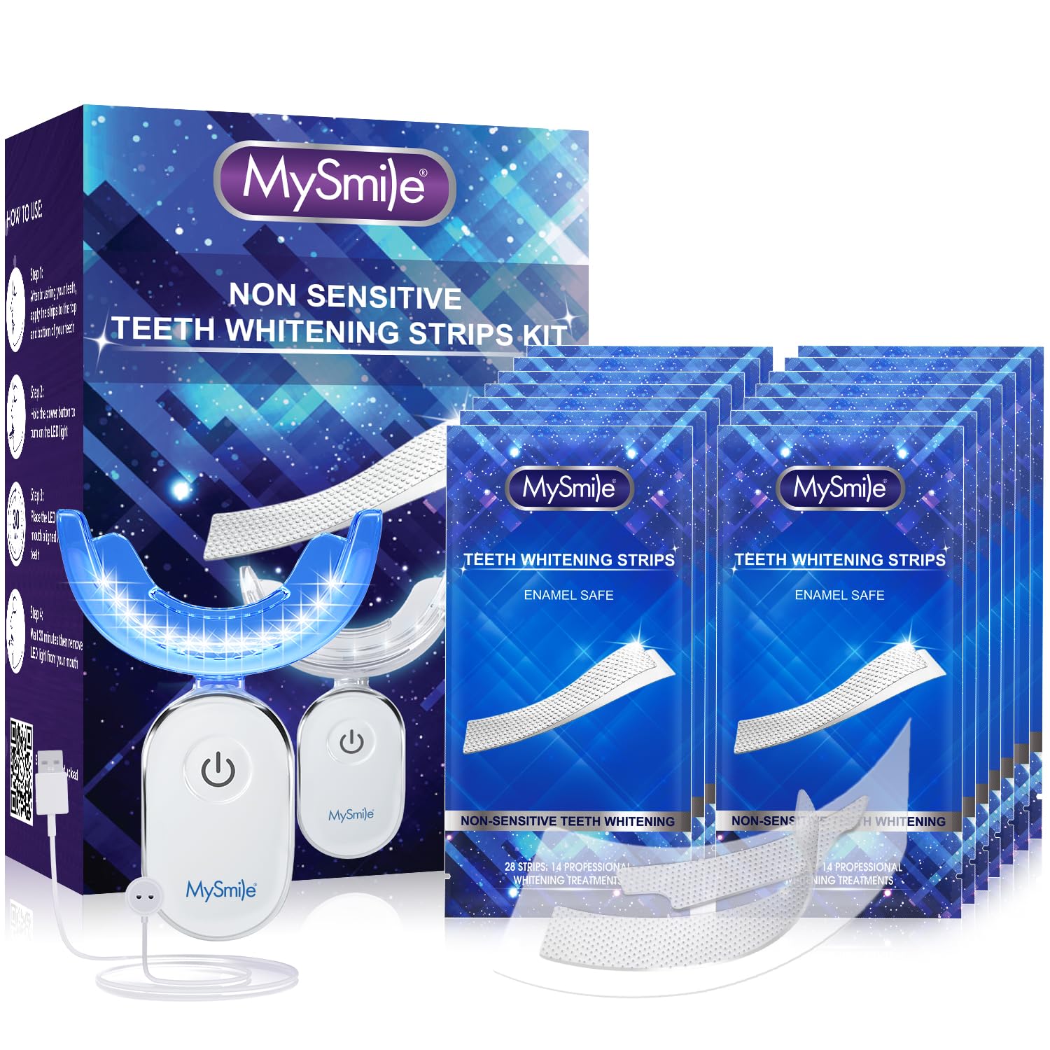 MySmile Teeth Whitening Pen 30+ Treatment Enamel Safe Tooth Whitening Gel for Teeth Sensitive-10 Min Fast Whitening Teeth-Helps to Remove Stains from Coffee, Smoking, Wines-Mint Flavor