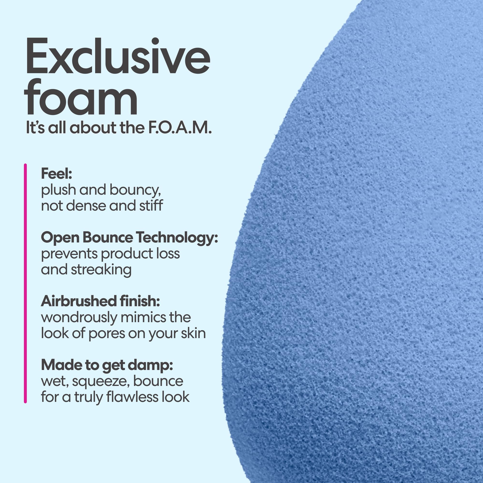 Beautyblender® | Bubble Beauty Blender Makeup Sponge, Super-Soft Foam Easily Blends Foundations, Powders & Creams, Made in USA, Reusable, Washable, Streak Free Application, Vegan, Cruelty Free