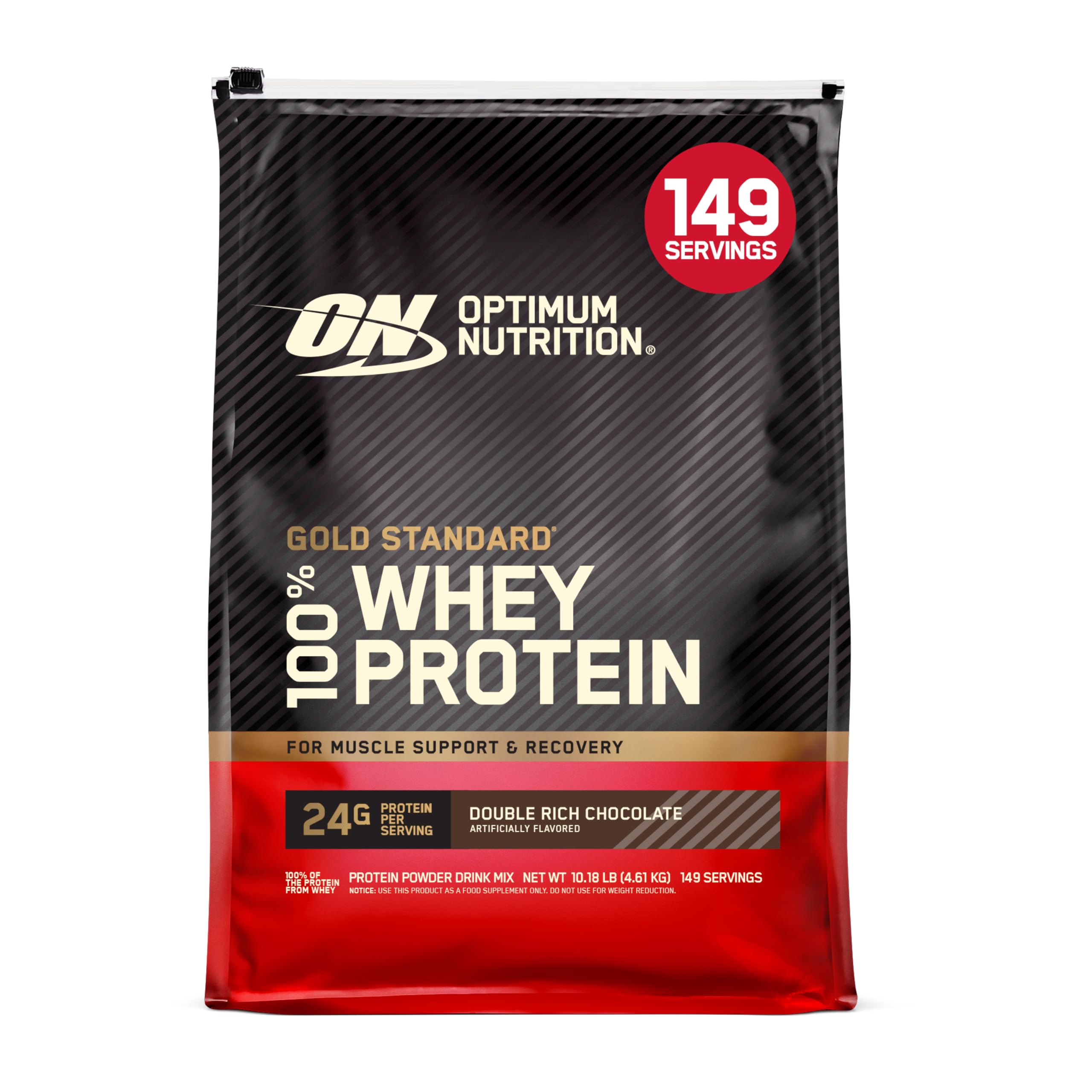 Optimum Nutrition Gold Standard 100% Whey Protein Powder, Vanilla Ice Cream, 2 Pound (Packaging May Vary)