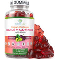Vegan Collagen Gummies with Biotin Vitamins for Hair Skin and Nails Health, (90 Chews) Collagen Support Superfruit Complex with Resveratrol, Vitamin A, E, C - Replace Capsules, Pills