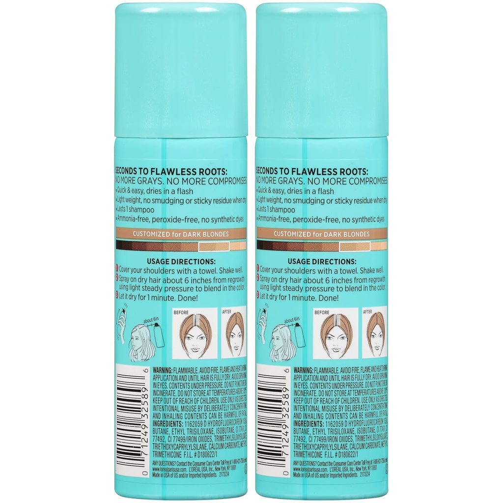 L'Oreal Paris Hair Color Root Cover Up Hair Dye Dark Blonde 2 Ounce (Pack of 2) (Packaging May Vary)