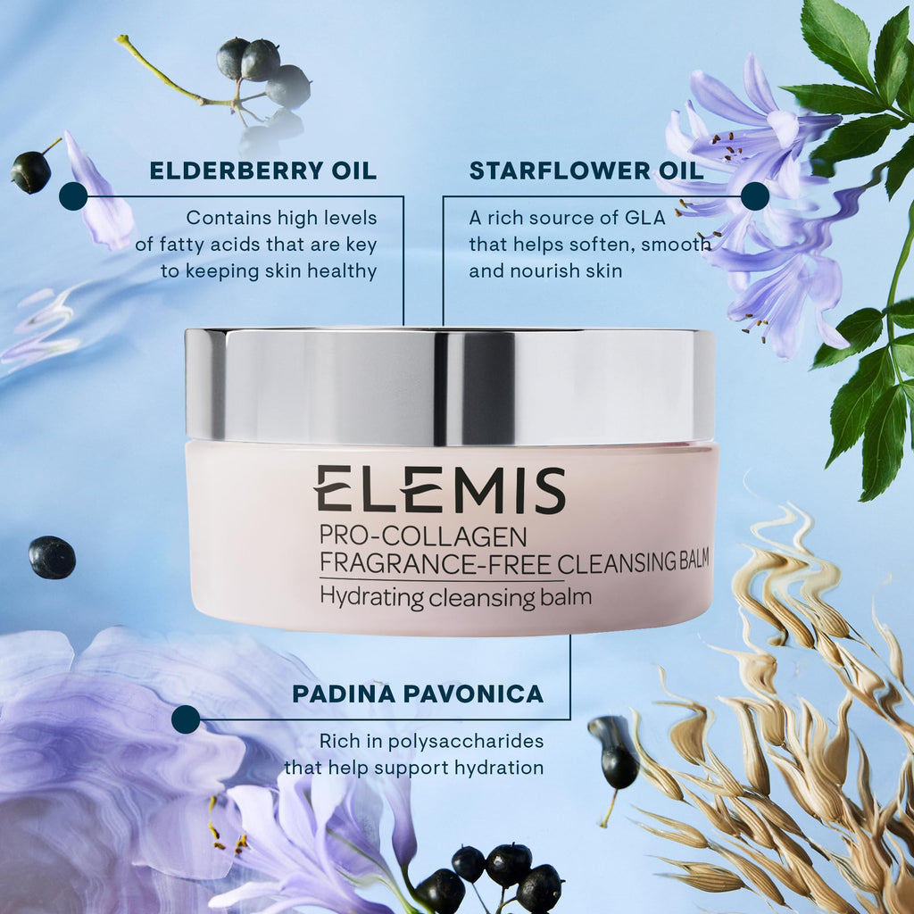 ELEMIS Pro-Collagen Cleansing Balm Makeup Remover, Hydrating Facial Cleanser, Oil Cleanser, Oil Makeup Remover, Deep Cleanse