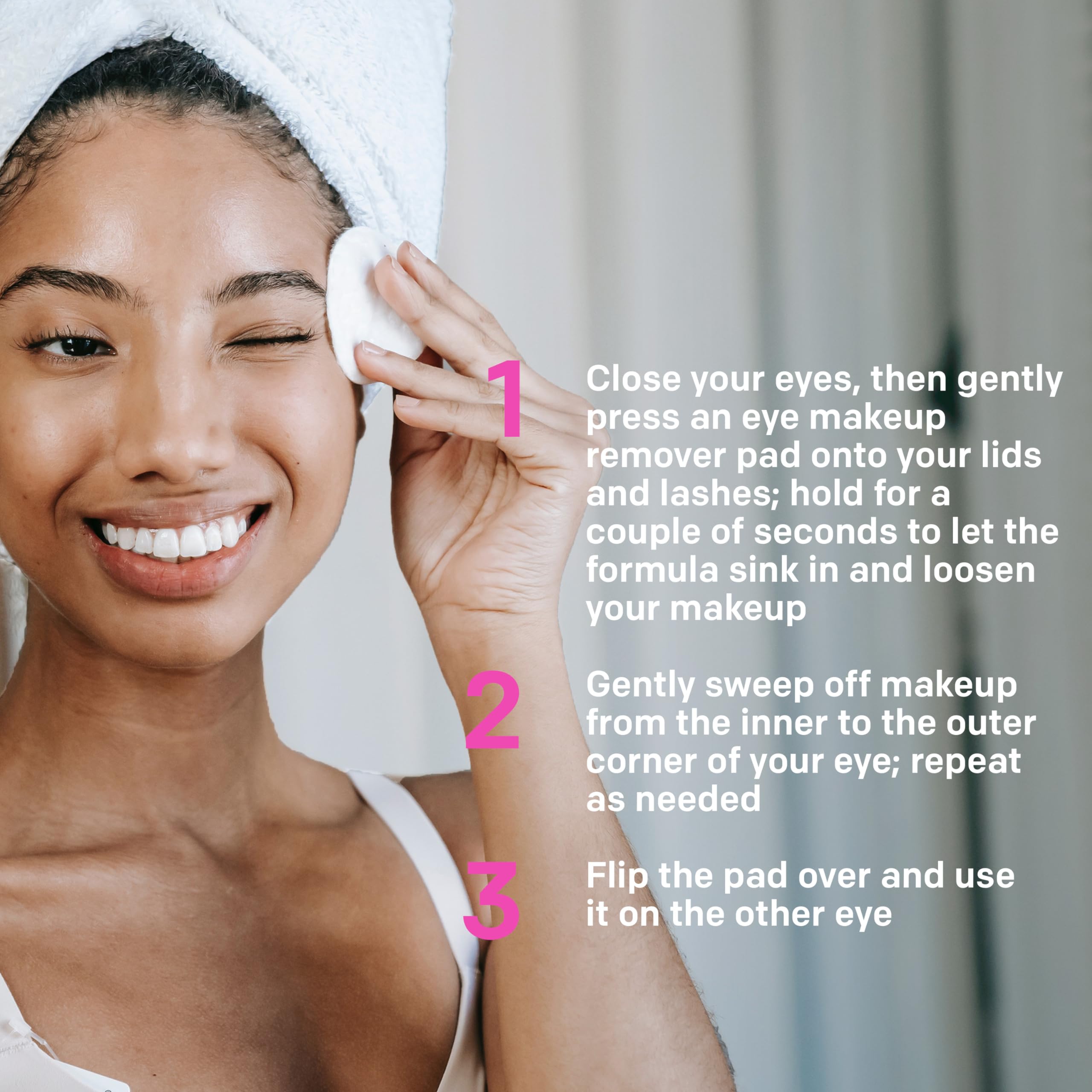 Almay Eye Makeup Remover Pads, Longwear & Waterproof, Hypoallergenic, Fragrance-Free, Ophthalmologist Tested, Stocking Stuffer for Women, 120 count