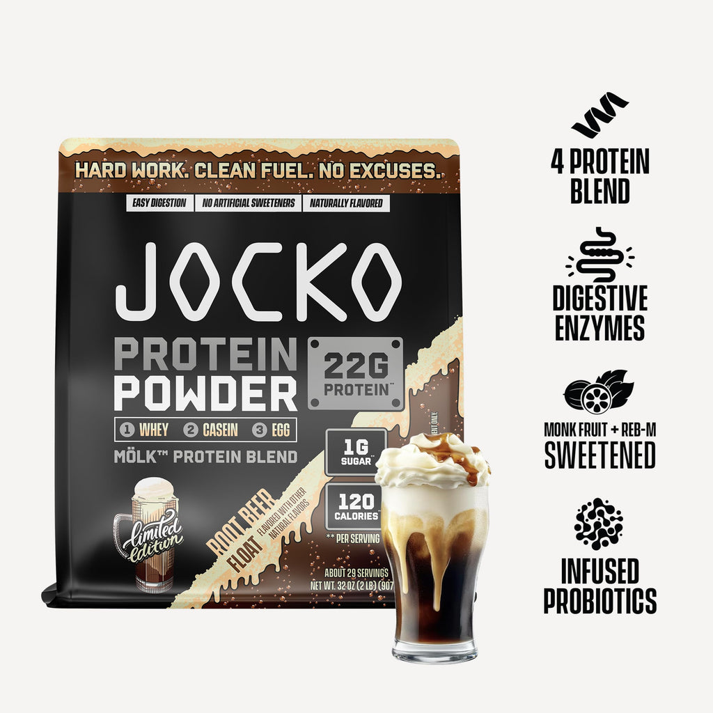 Jocko Fuel Mölk Whey Protein Powder 22g Low Sugar Monk Fruit Blend - Muscle Recovery & Growth, Packaging May Vary (26 Servings, Mint Chocolate)