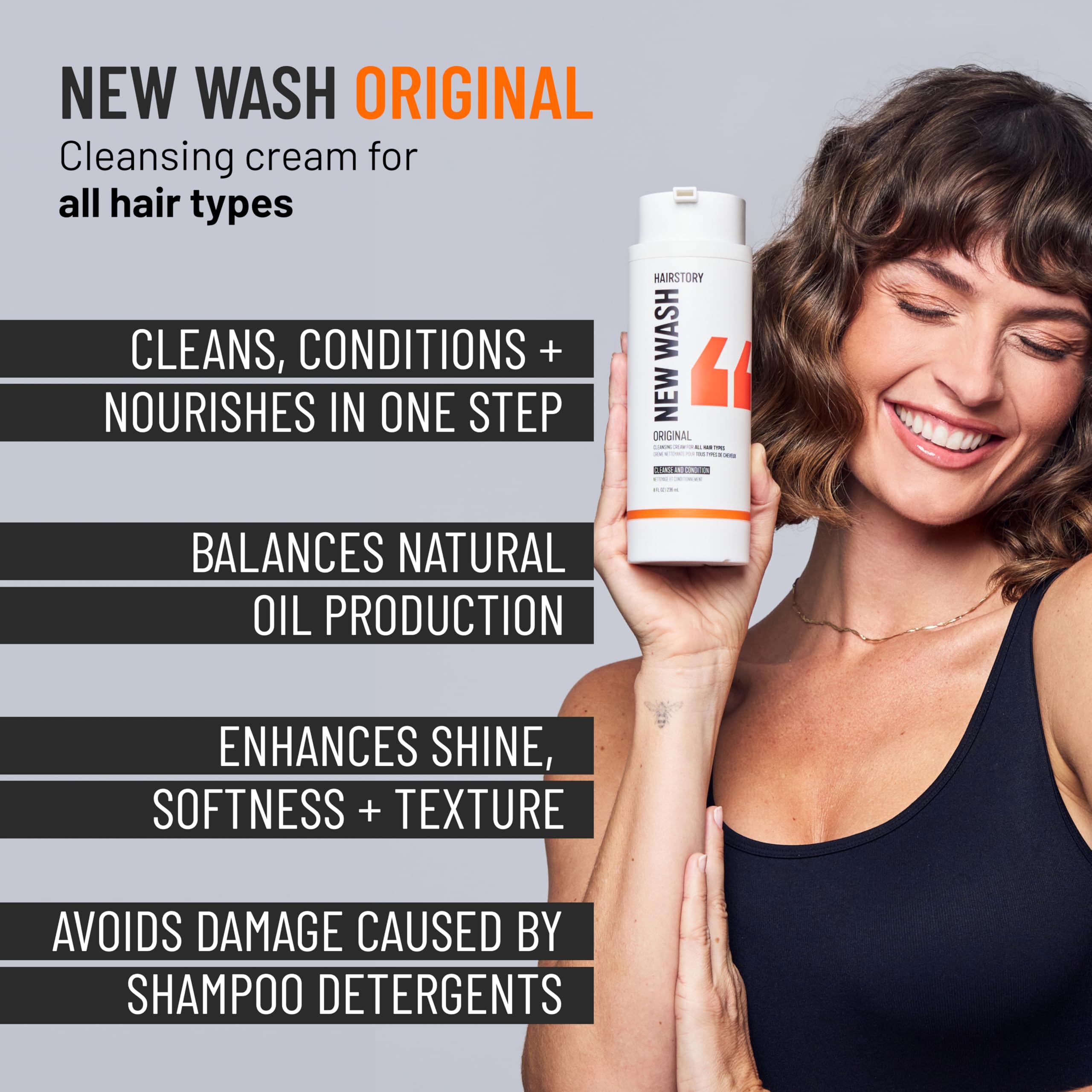 Hairstory New Wash Original Better Bottle, 8oz