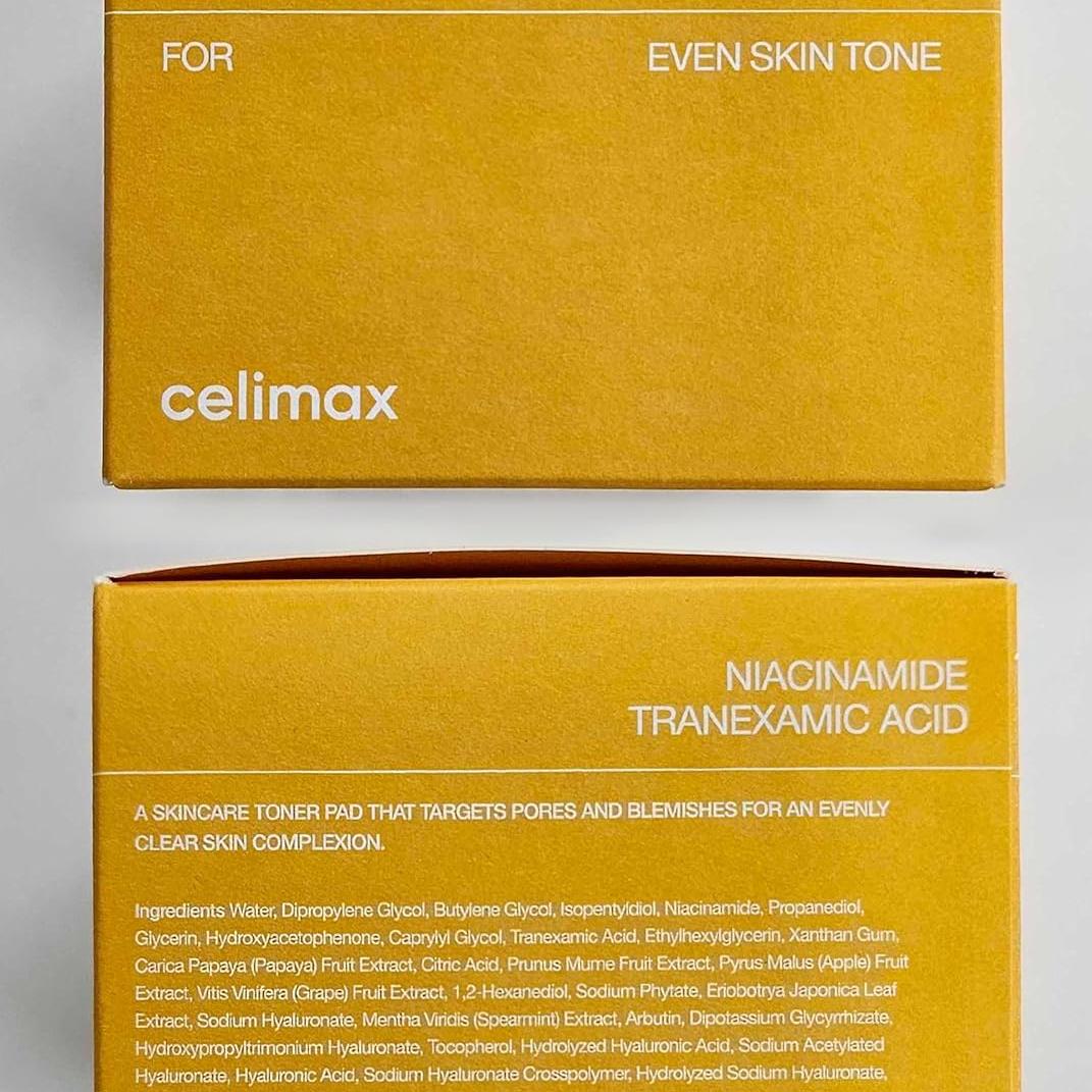 celimax Pore+Dark Spot Brightening Pad | Exfoliating Peeling Pads for Enlarged Pores, with Hyaluronic Acid, Pore Minimizer, Non-Irritating, Hydrating, For Sensitive Skin (40 pads)