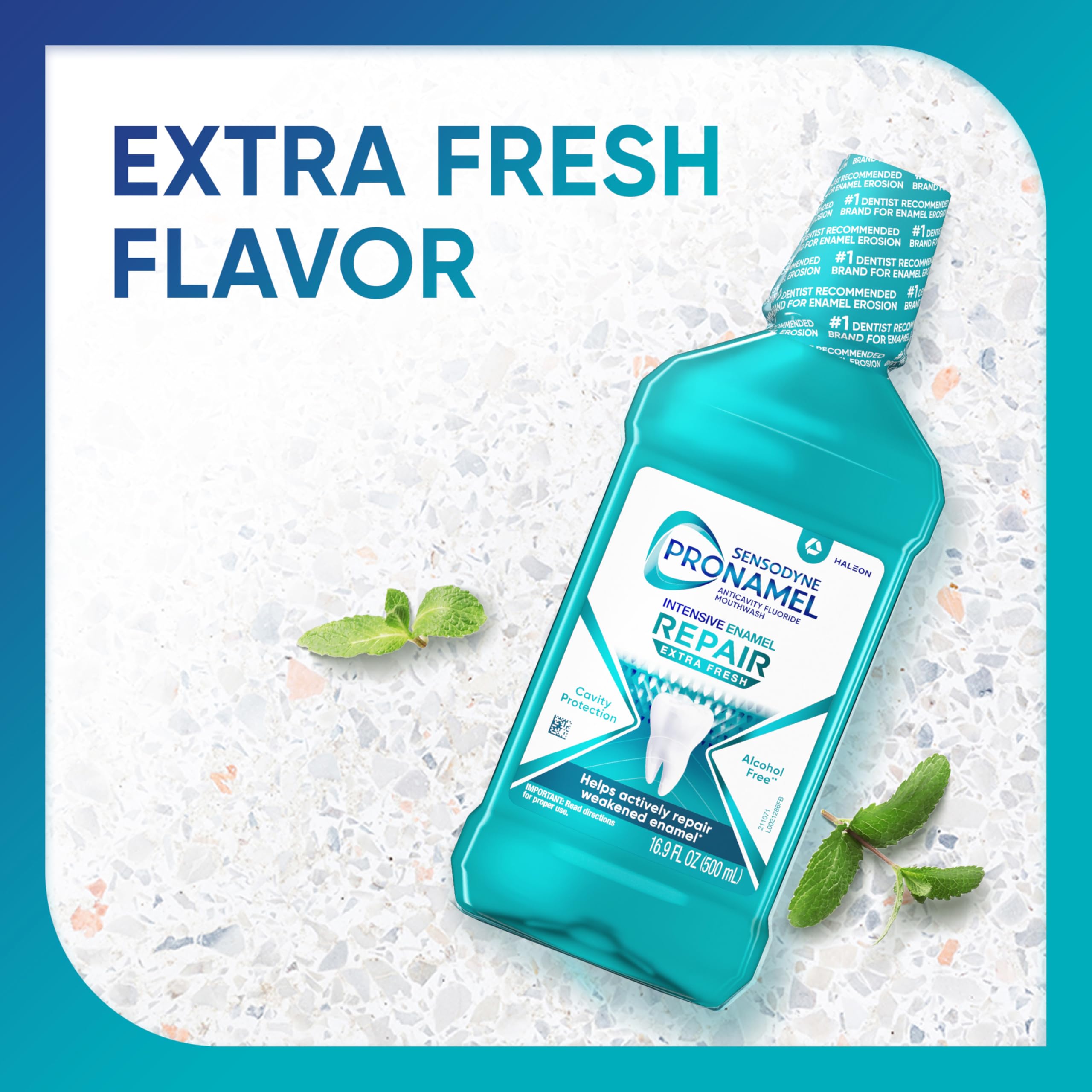 Sensodyne Pronamel Intensive Enamel Repair Alcohol-Free Mouthwash to Help Actively Repair Enamel and Protect Against Cavities, Extra Fresh, 16.9 fl oz (3 Pack)