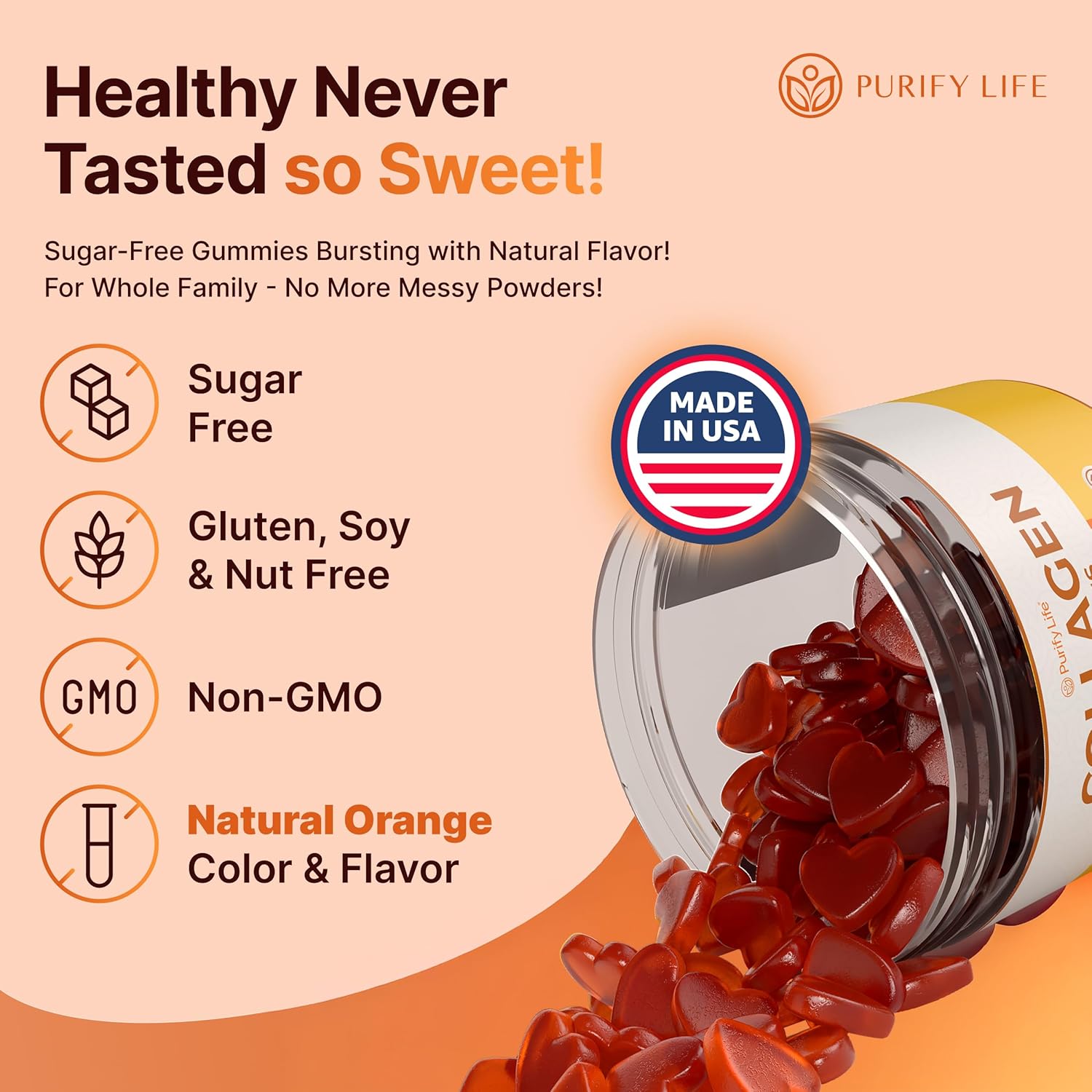 Sugar-Free Marine Collagen Gummies (90 Collagen Chews) Potent 500mg Collagen Gummy for Hair Growth, Healthier Skin & Nails, Pore Reducer & Elasticity Hydrolyzed, Gluten Free, Boosted w Shuddha Gugulu