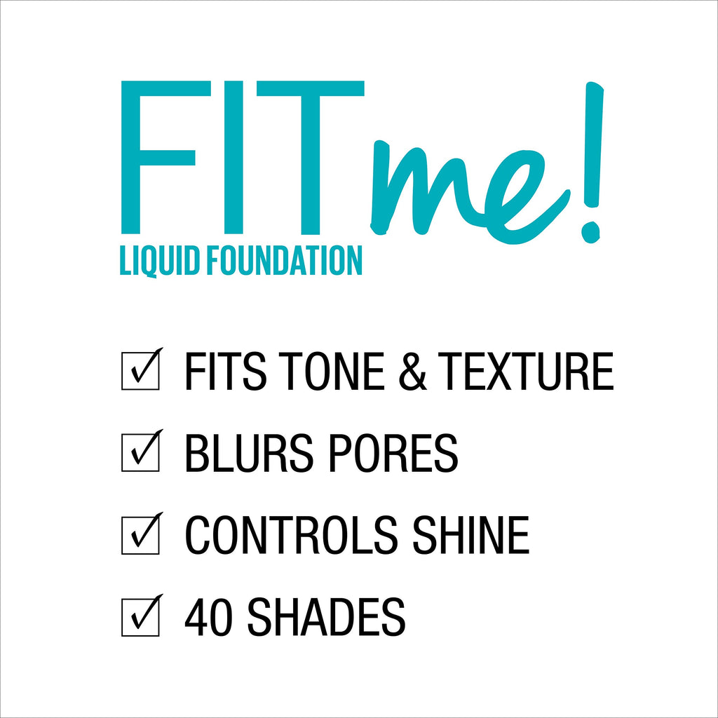Maybelline Fit Me Matte + Poreless Liquid Oil-Free Foundation Makeup, Natural Ivory, 1 Count (Packaging May Vary)