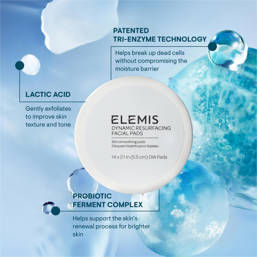 ELEMIS Dynamic Resurfacing Facial Pads, Gentle Textured Treatment Facial Exfoliating Pads
