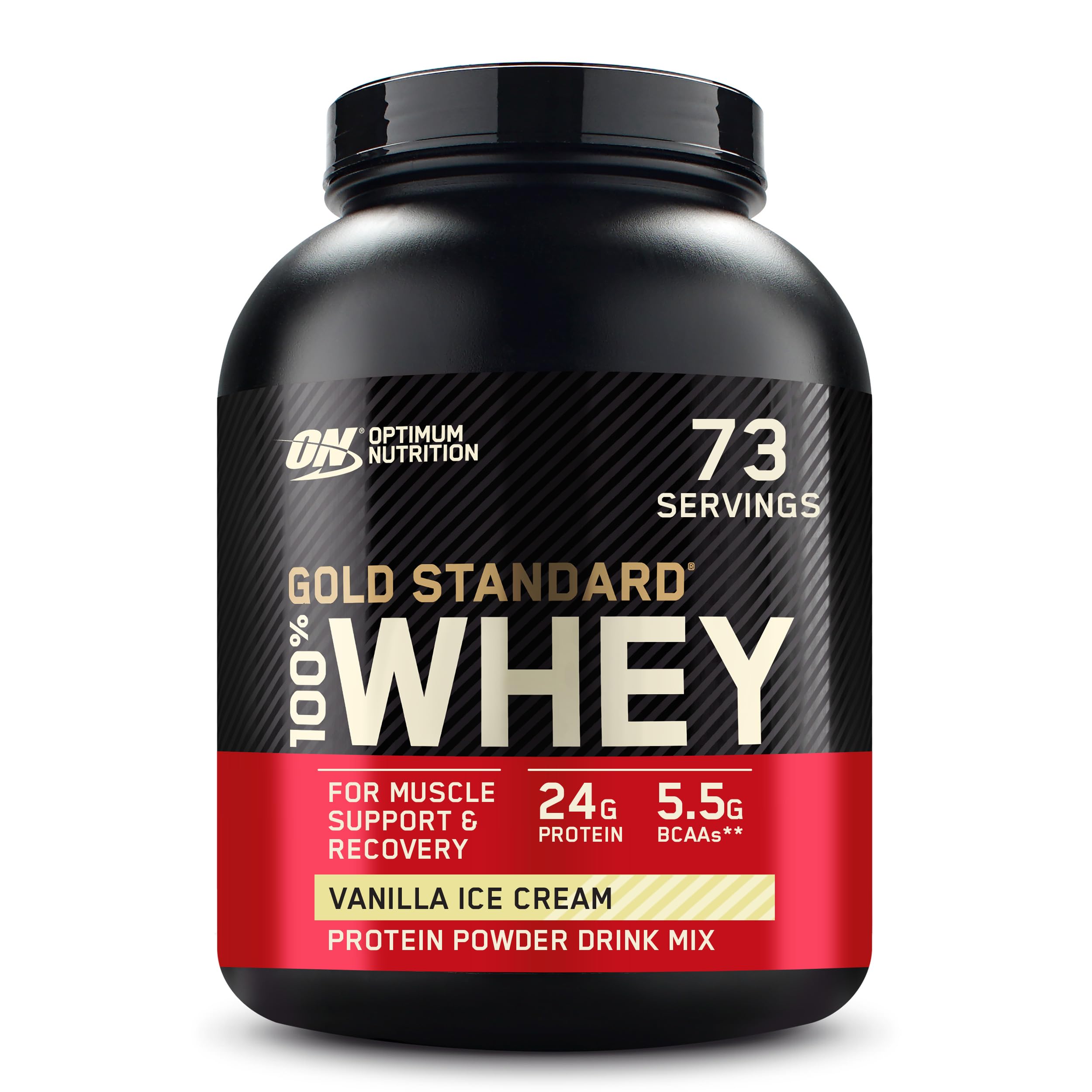 Optimum Nutrition Gold Standard 100% Whey Protein Powder, Vanilla Ice Cream, 2 Pound (Packaging May Vary)