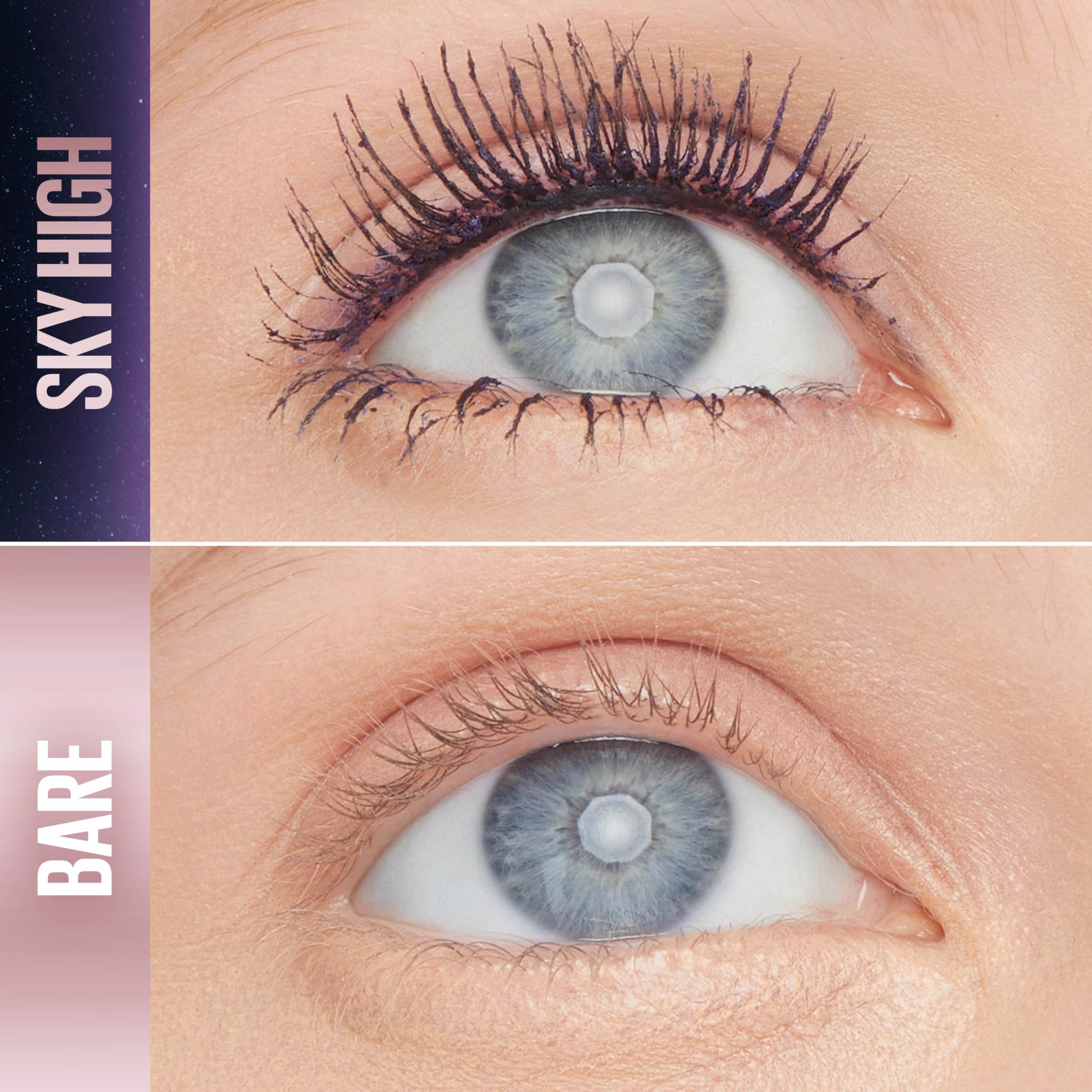Maybelline Lash Sensational Sky High Washable Mascara Makeup, Volumizing, Lengthening, Defining, Curling, Multiplying, Buildable Formula, Blackest Black, 1 Count